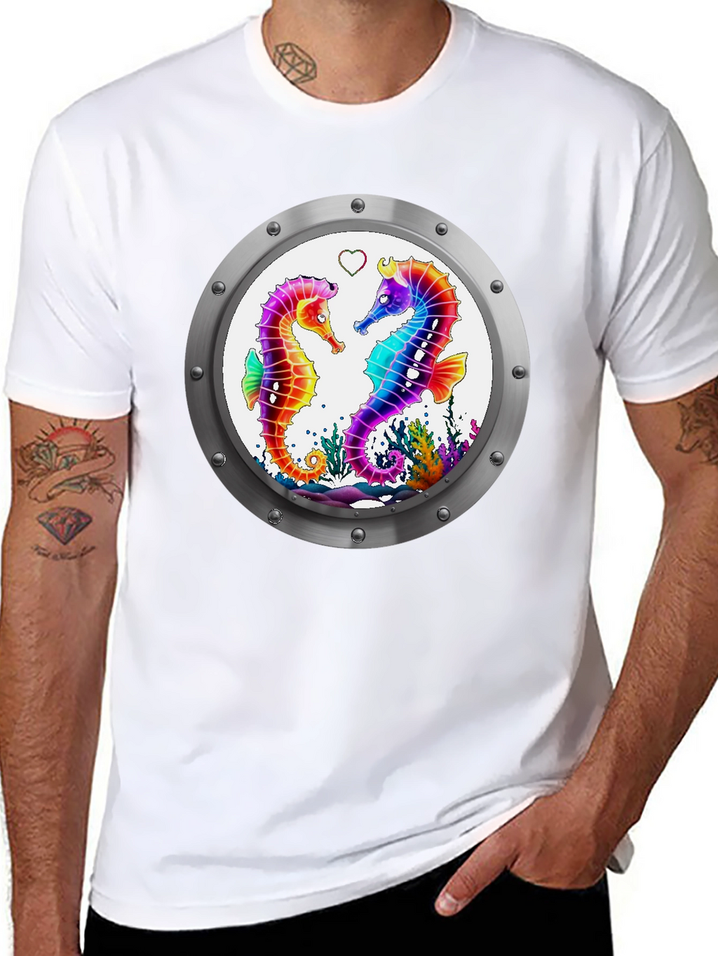 Sea Life Tee - Seahorse Love Graphic T-Shirt