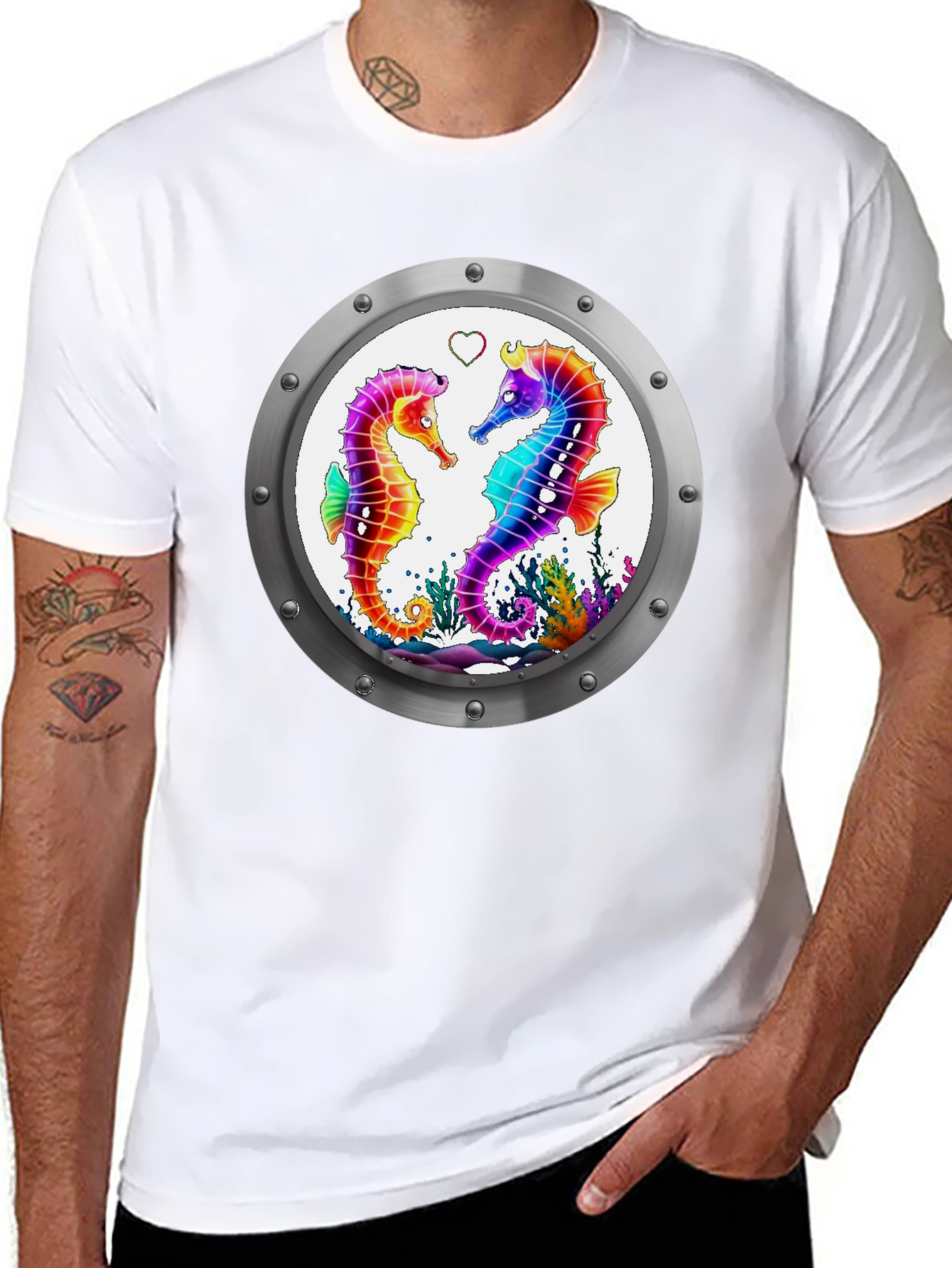 Sea Life Tee - Seahorse Love Graphic T-Shirt