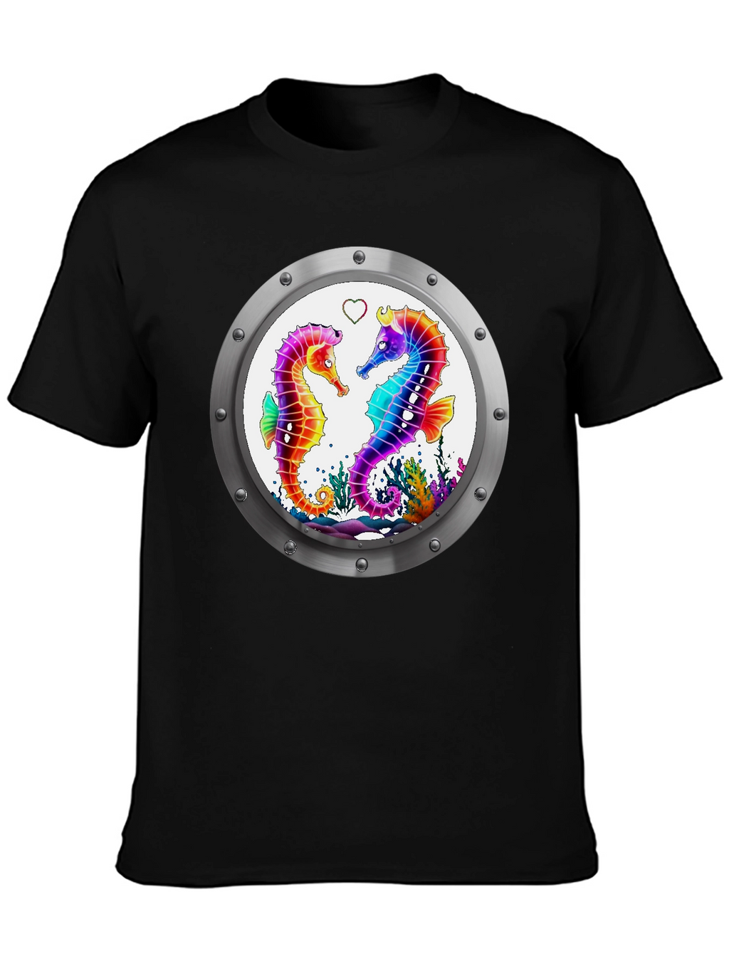 Sea Life Tee - Seahorse Love Graphic T-Shirt