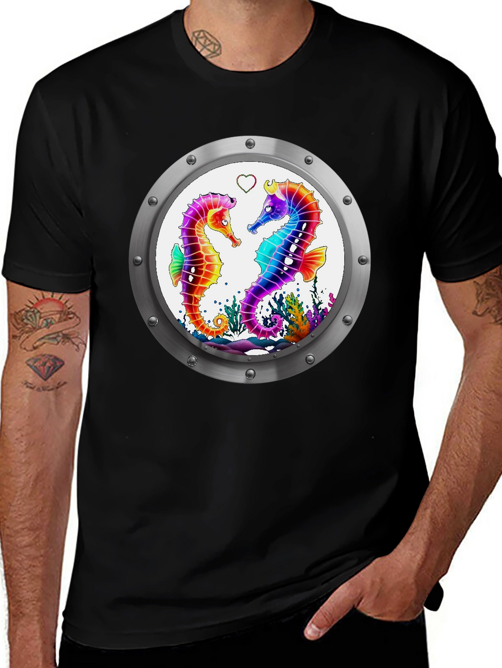 Sea Life Tee - Seahorse Love Graphic T-Shirt