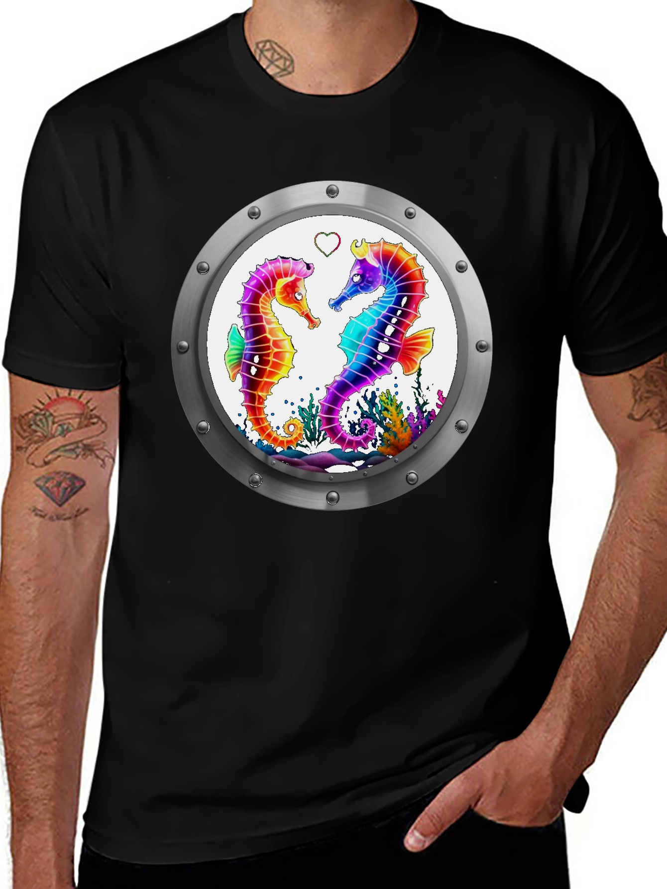 Sea Life Tee - Seahorse Love Graphic T-Shirt