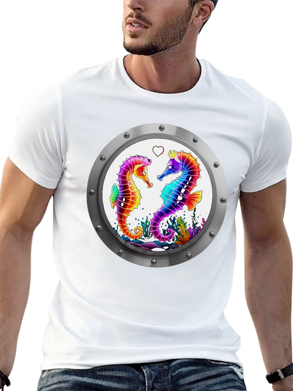 Sea Life Tee - Seahorse Love Graphic T-Shirt