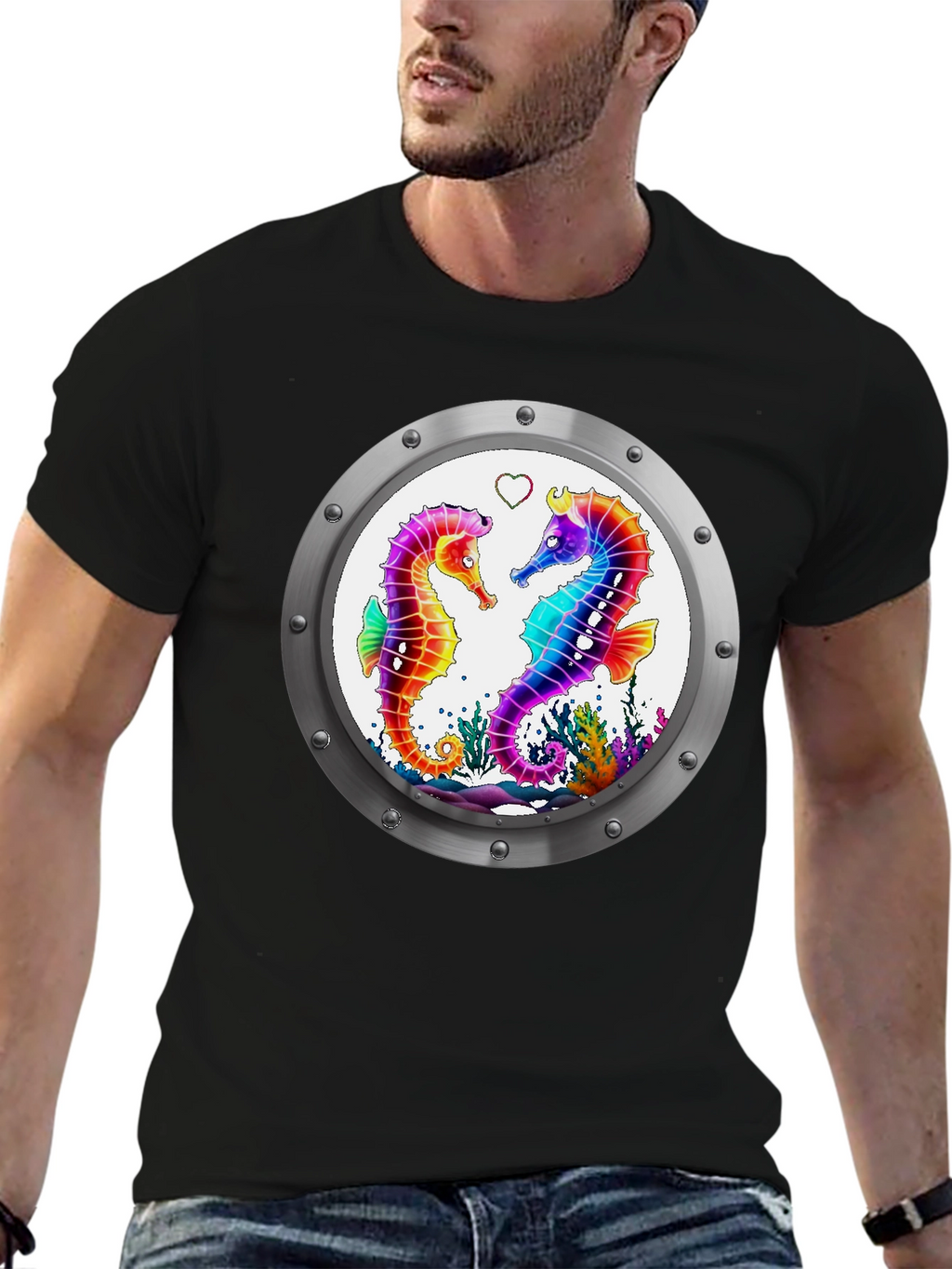 Sea Life Tee - Seahorse Love Graphic T-Shirt