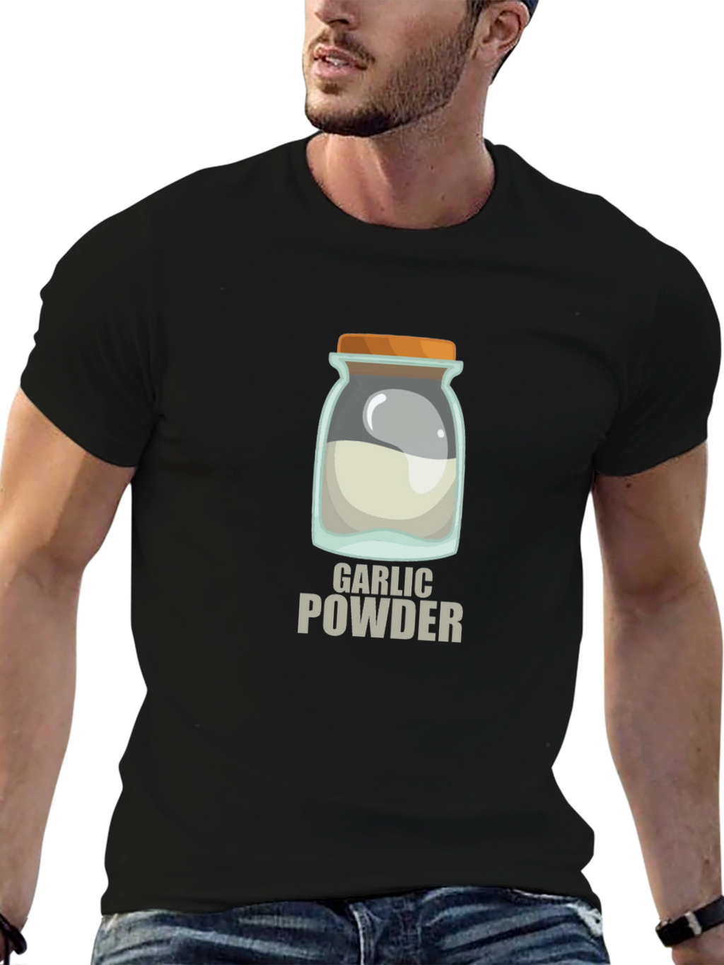 Garlic Powder Graphic T-Shirt - Novelty Foodie Tee