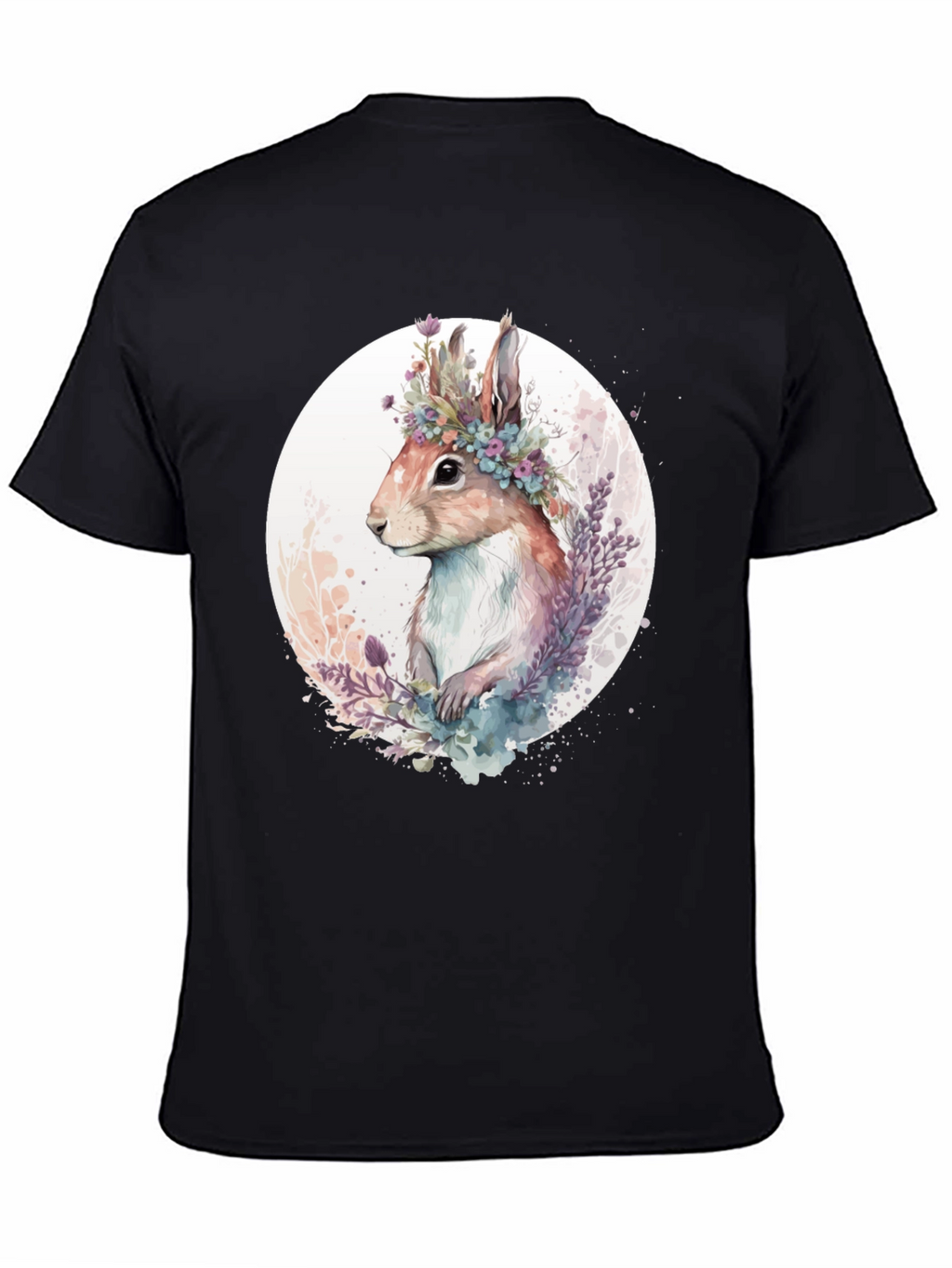 Floral Crown Rabbit Graphic Tee