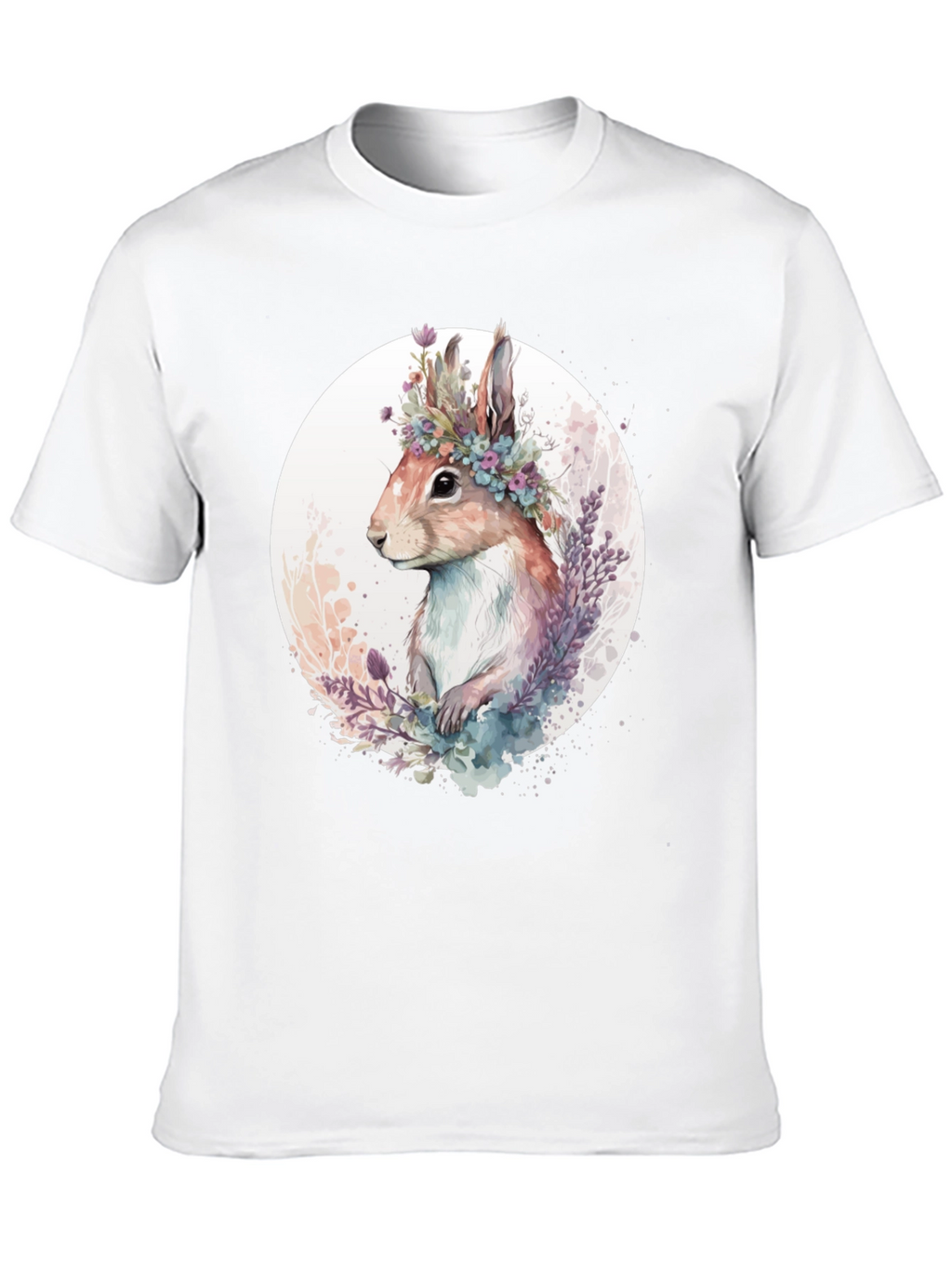 Floral Crown Rabbit Graphic Tee