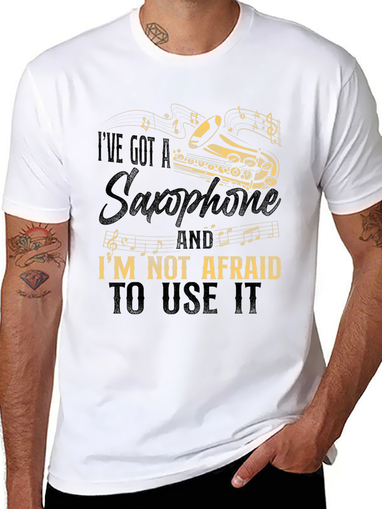 Saxophone Graphic Tee - Music Lovers T-Shirt