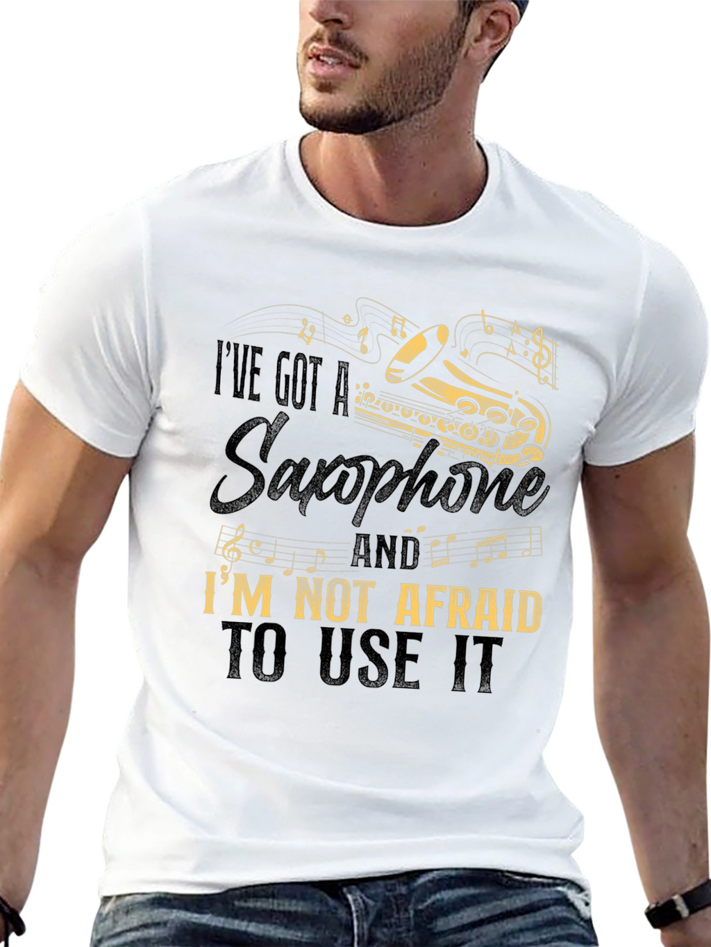 Saxophone Graphic Tee - Music Lovers T-Shirt