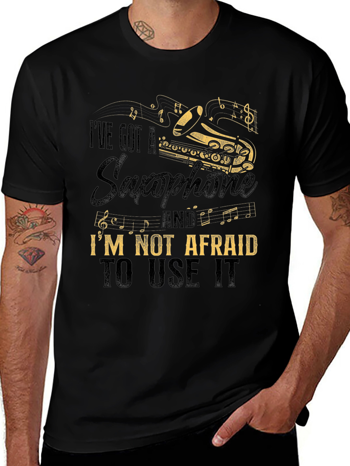 Saxophone Graphic Tee - Music Lovers T-Shirt
