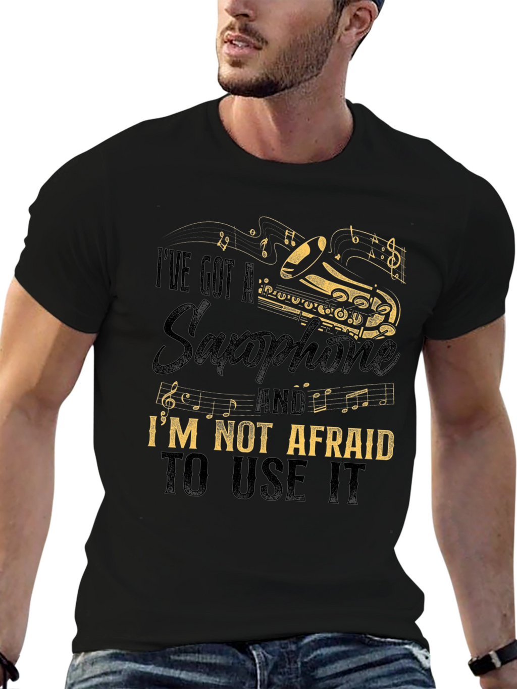 Saxophone Graphic Tee - Music Lovers T-Shirt