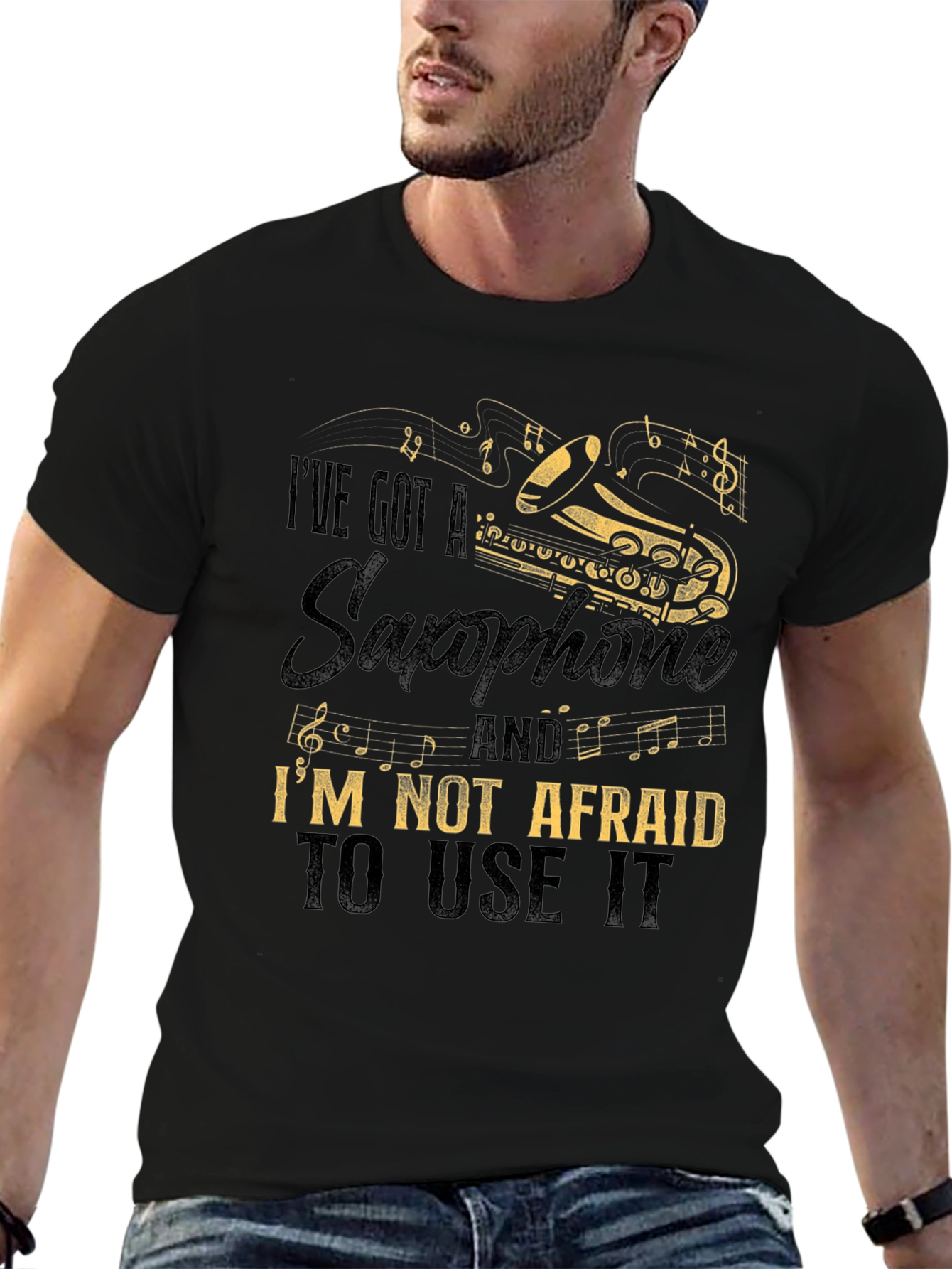 Saxophone Graphic Tee - Music Lovers T-Shirt