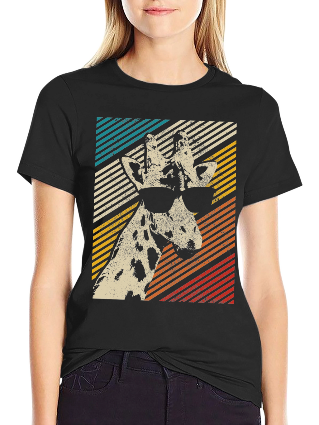 Cool Giraffe Retro T-Shirt