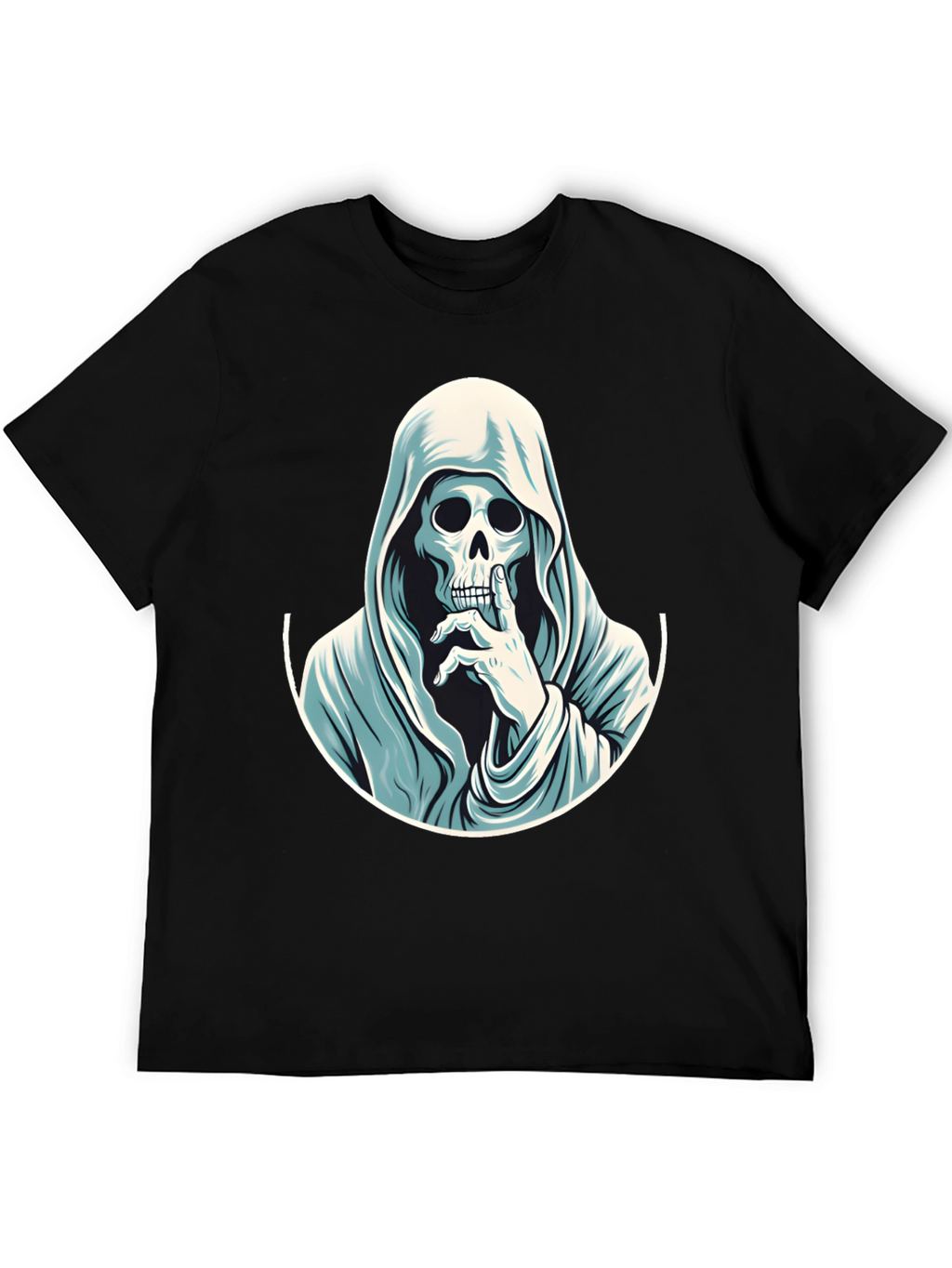 Grim Reaper Shhh! Graphic Tee - Mens Black T-Shirt