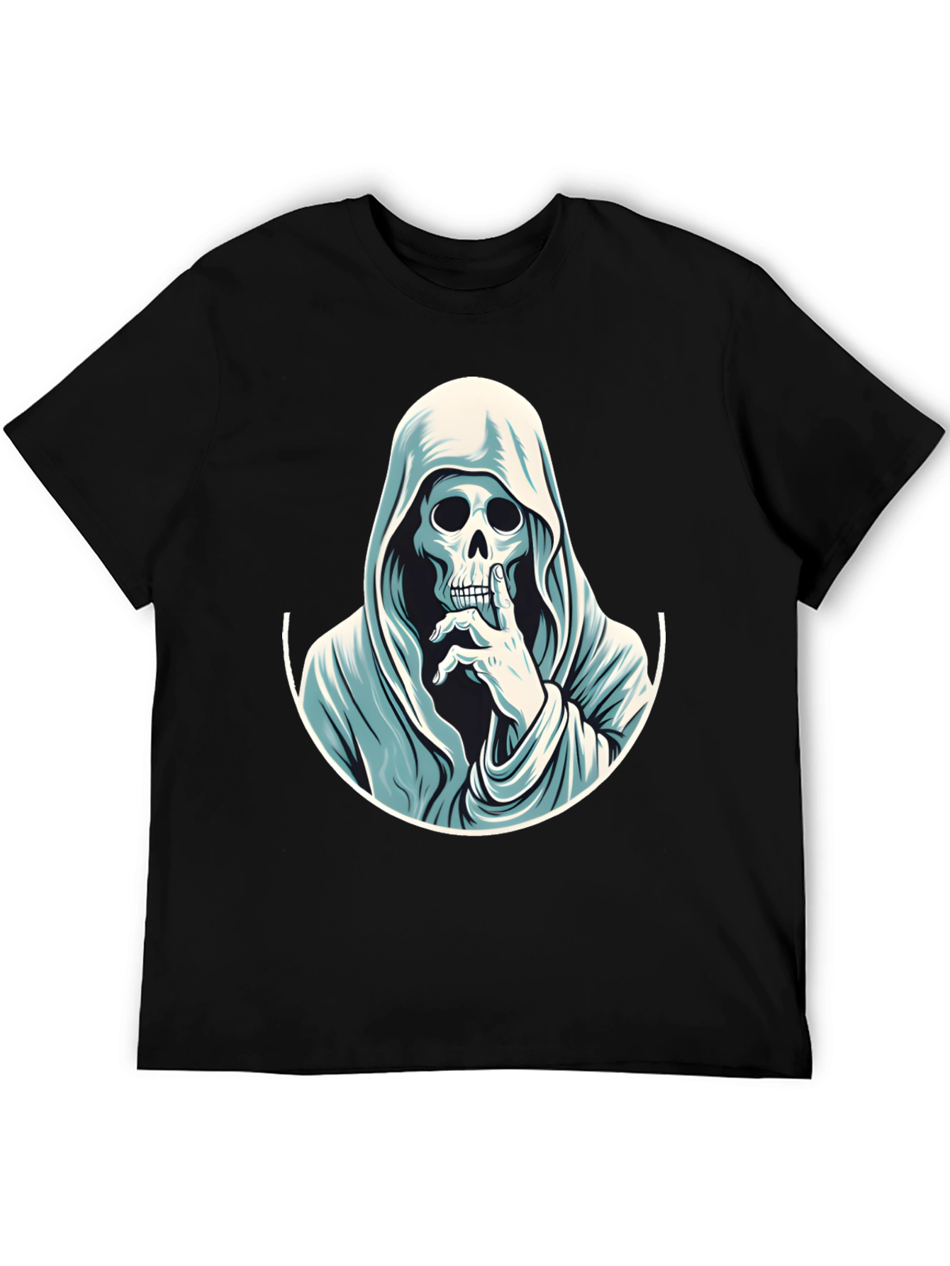 Grim Reaper Shhh! Graphic Tee - Mens Black T-Shirt
