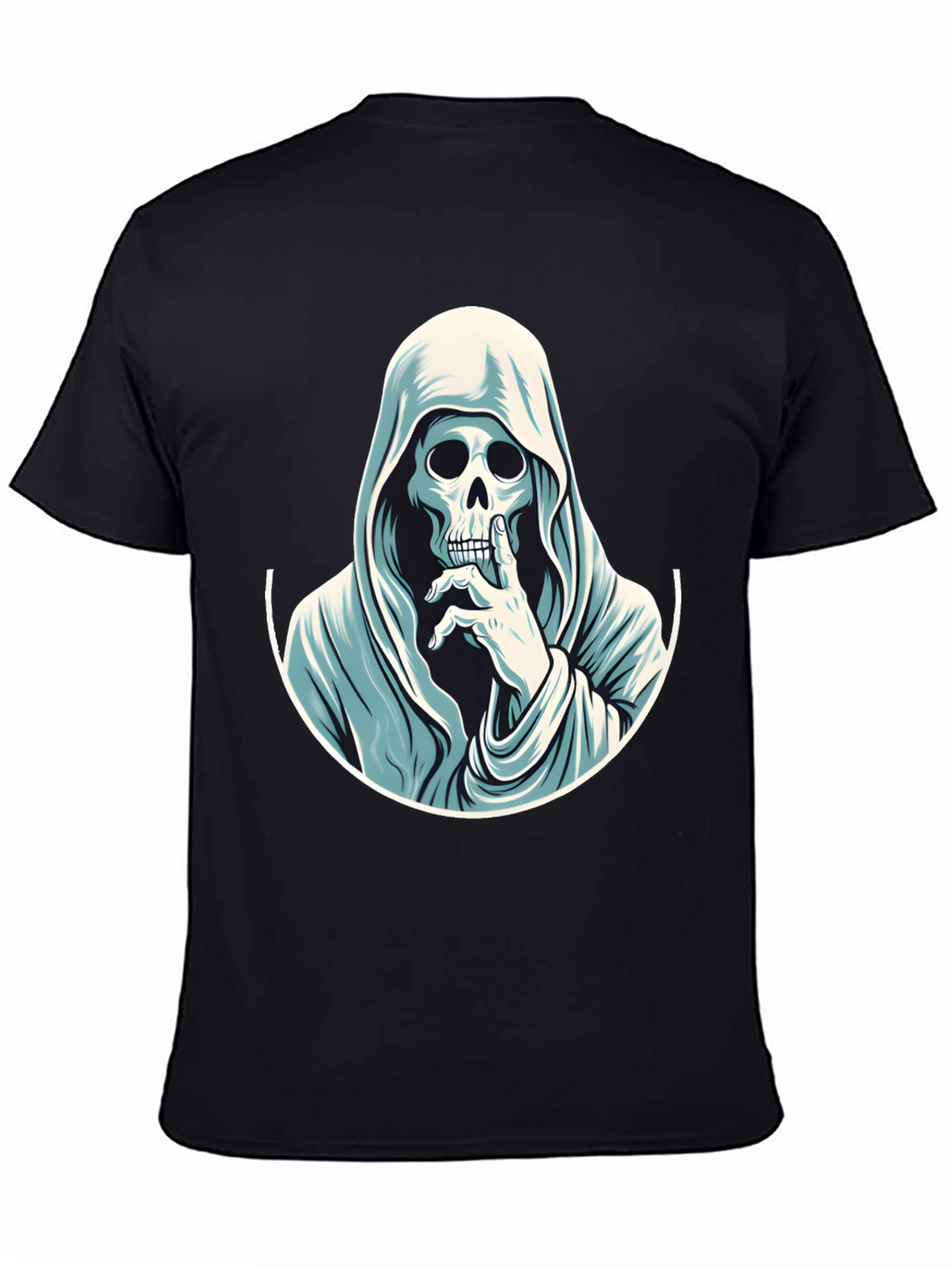 Grim Reaper Shhh! Graphic Tee - Mens Black T-Shirt