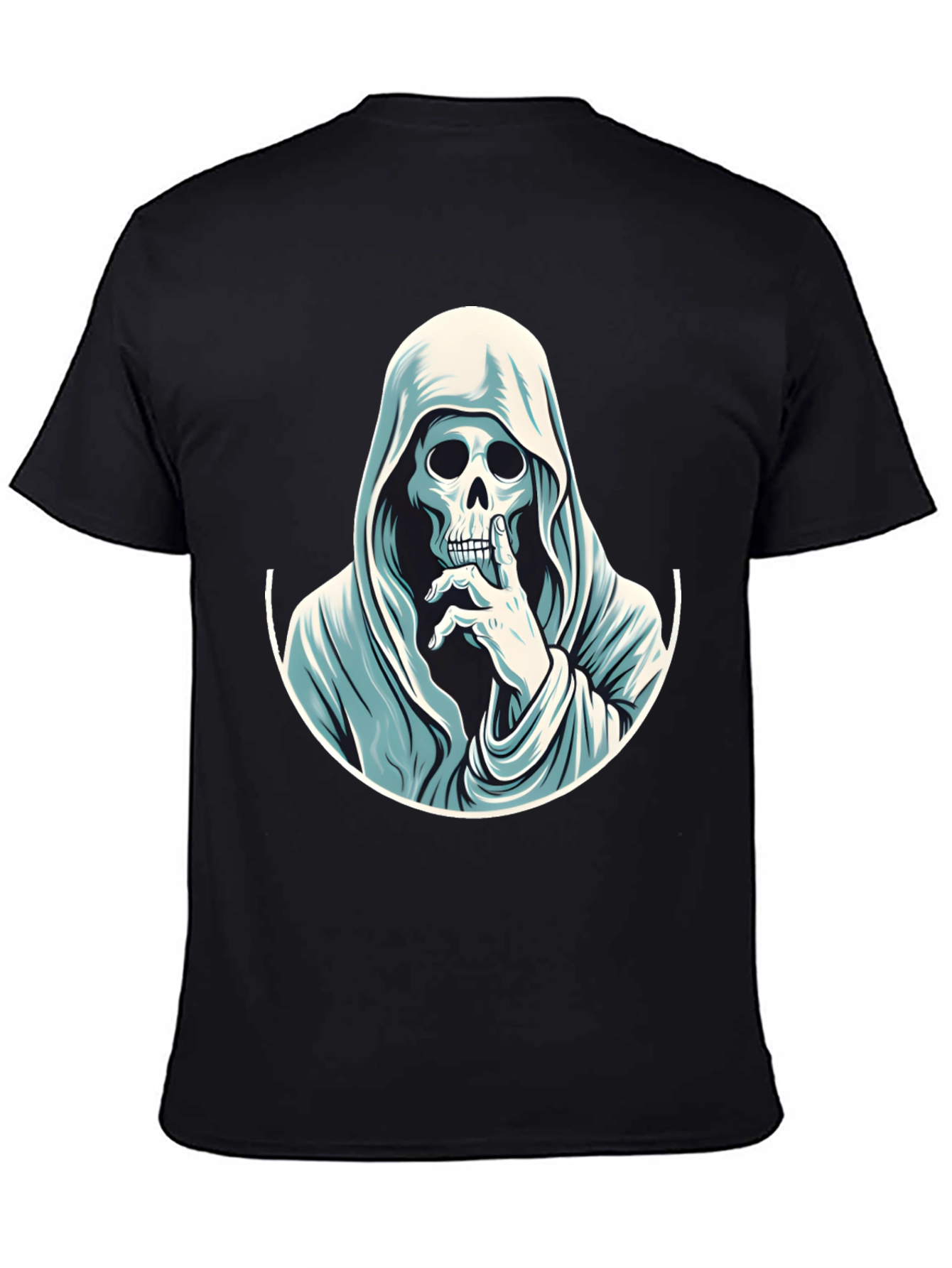 Grim Reaper Shhh! Graphic Tee - Mens Black T-Shirt