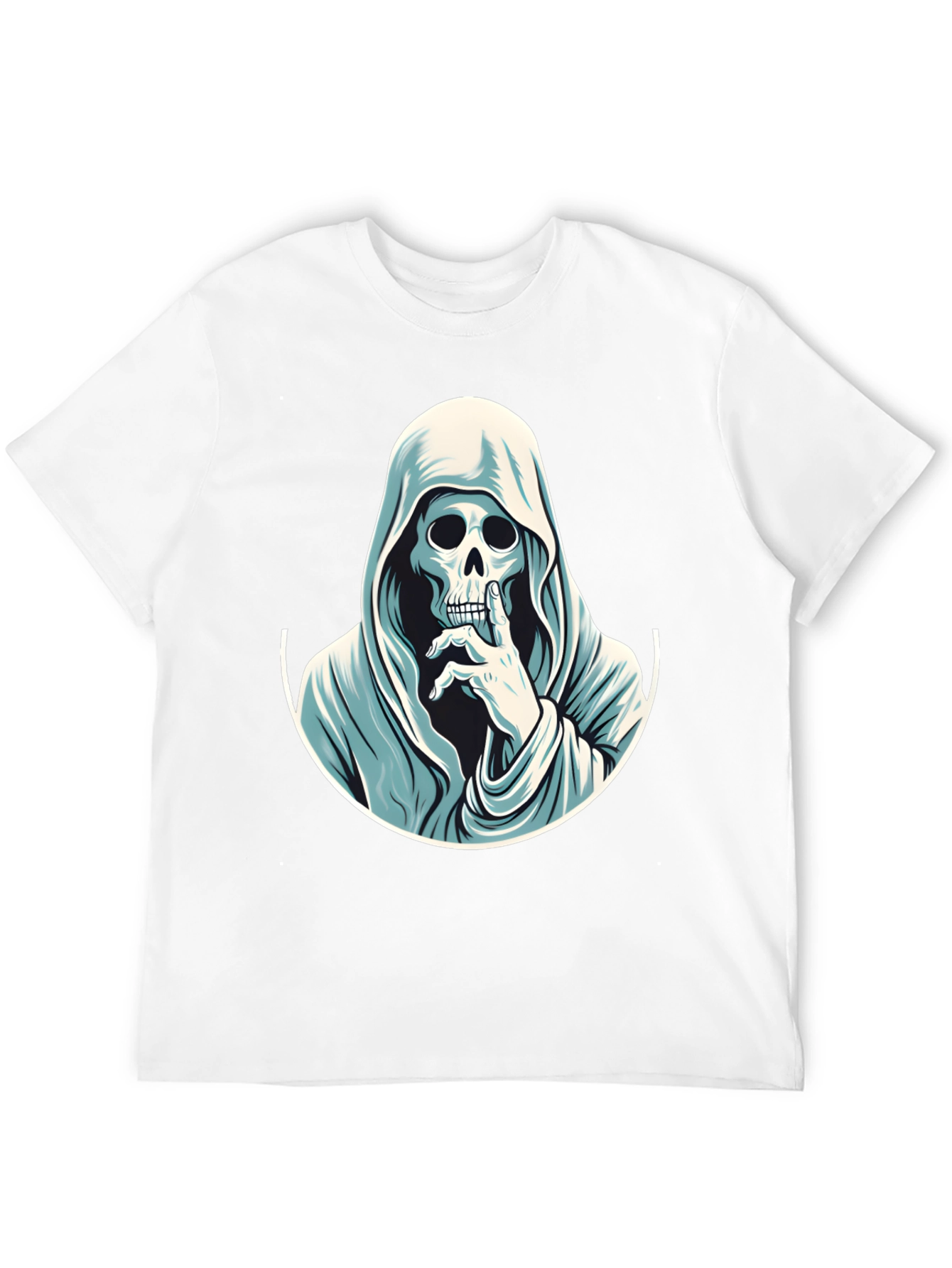 Grim Reaper Shhh! Graphic Tee - Mens Black T-Shirt