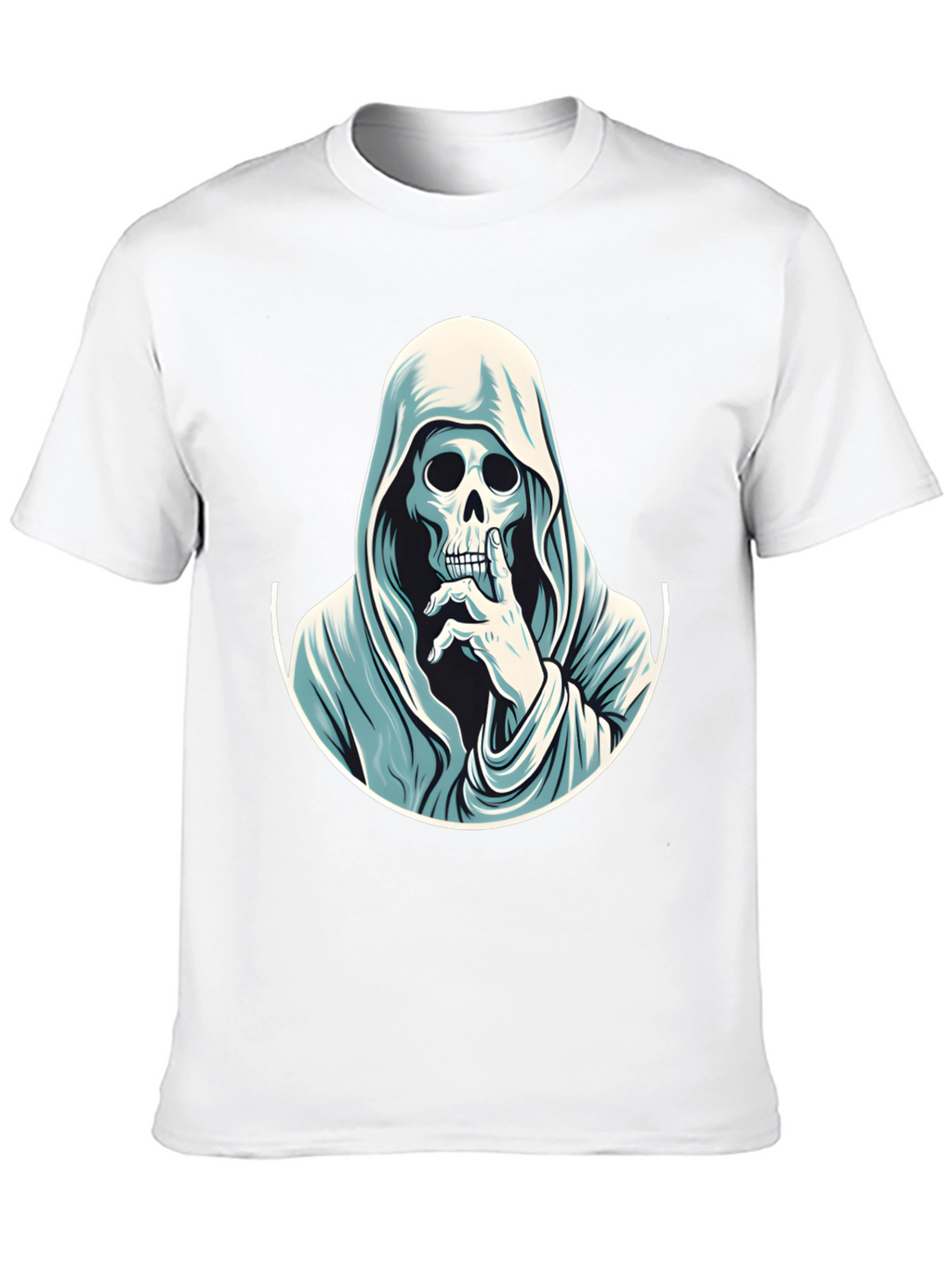 Grim Reaper Shhh! Graphic Tee - Mens Black T-Shirt