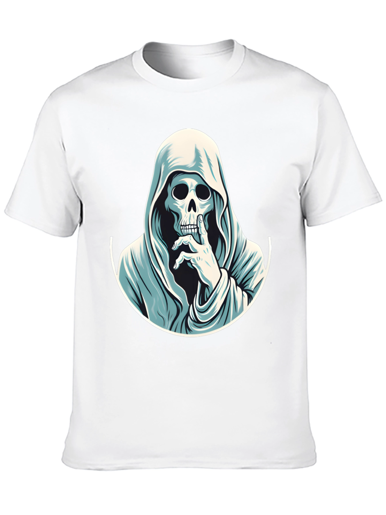 Grim Reaper Shhh! Graphic Tee - Mens Black T-Shirt