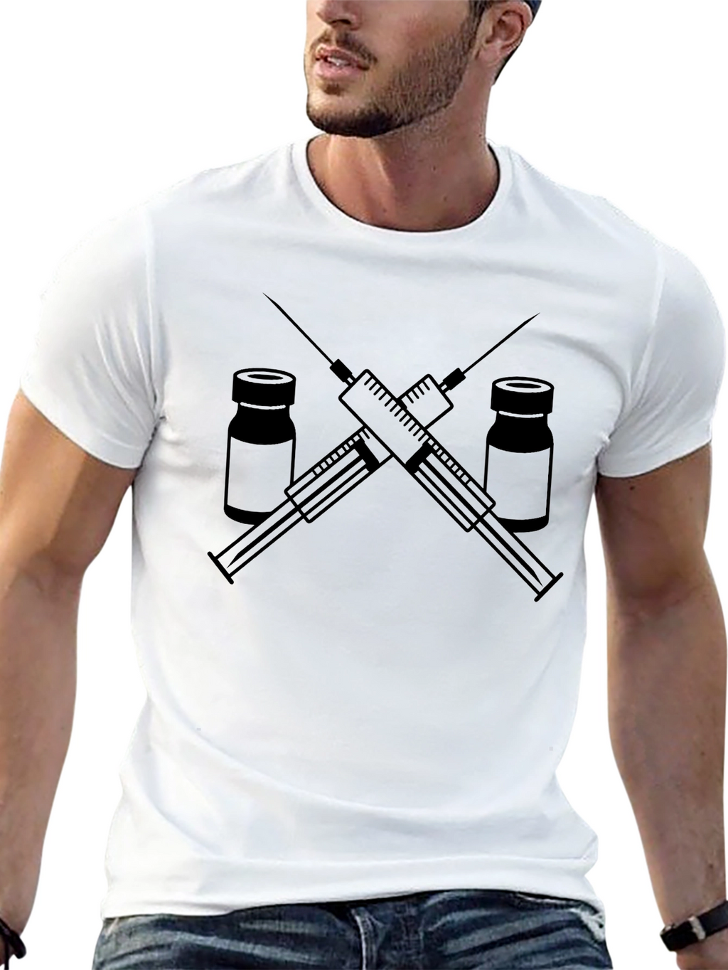 Vaccination Symbol T-Shirt - Stylish Graphic Tee