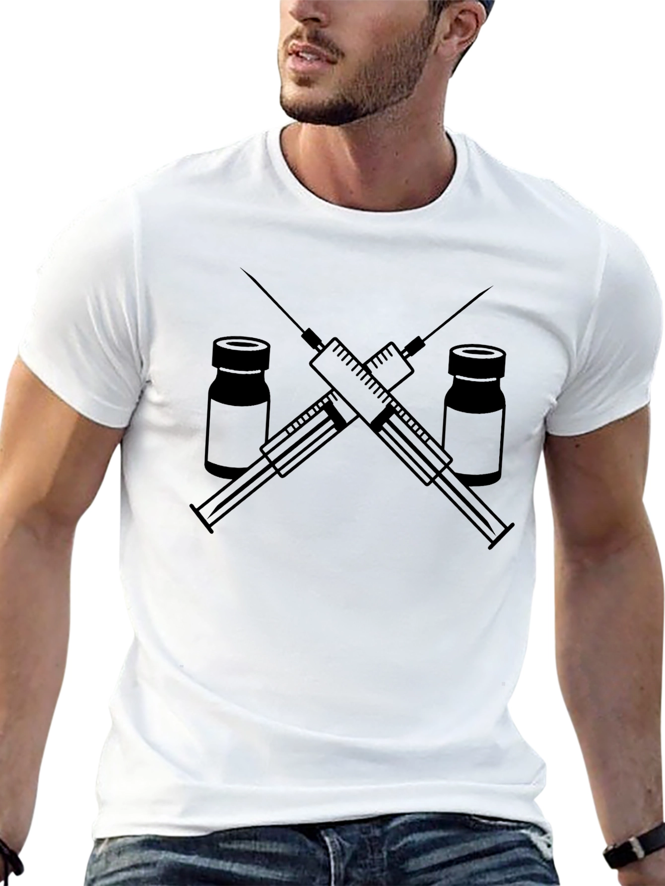 Vaccination Symbol T-Shirt - Stylish Graphic Tee