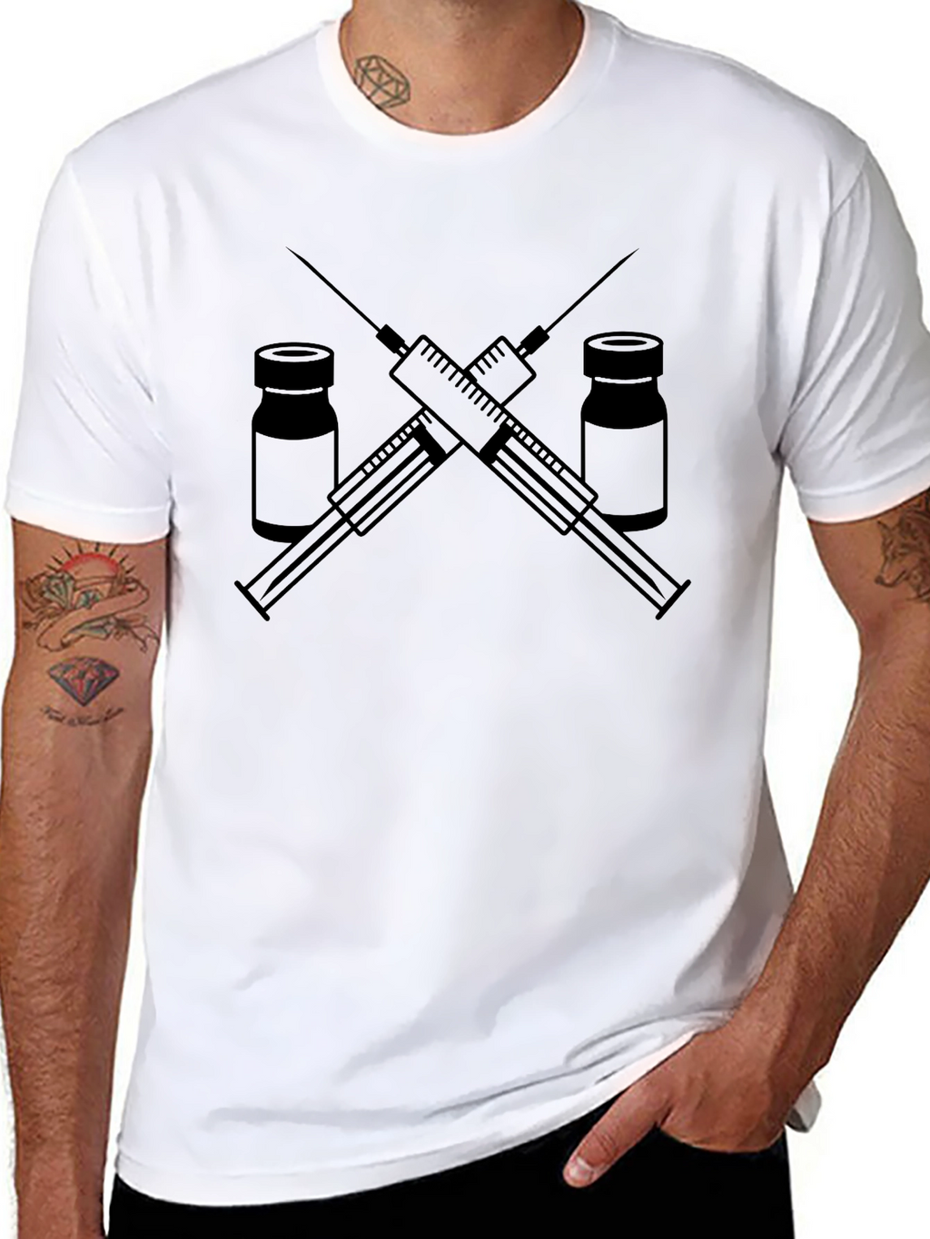 Vaccination Symbol T-Shirt - Stylish Graphic Tee