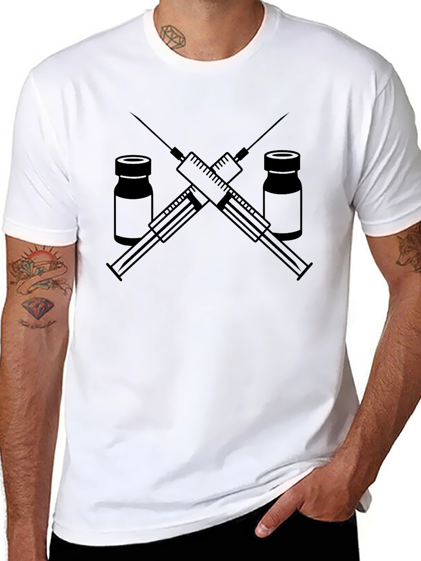 Vaccination Symbol T-Shirt - Stylish Graphic Tee