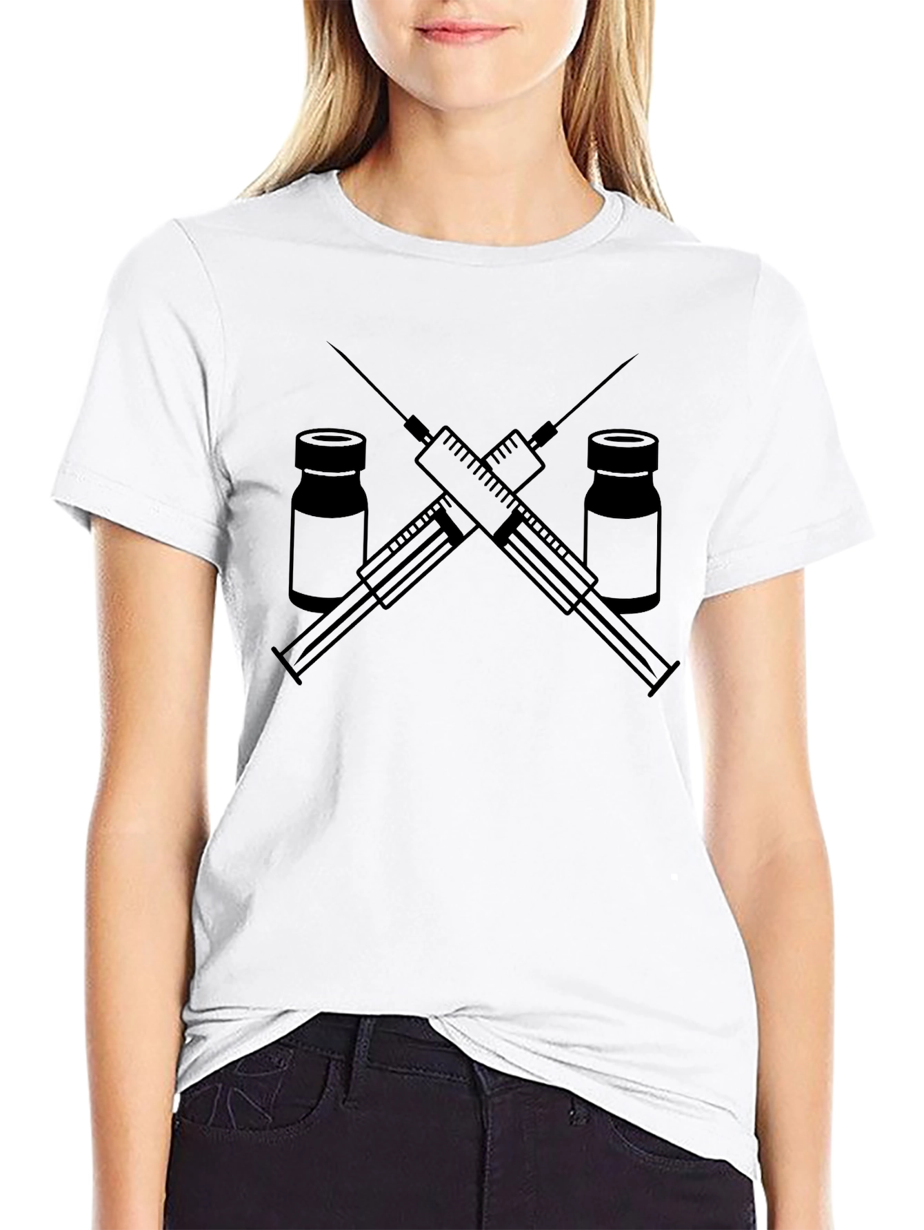 Vaccination Symbol T-Shirt - Stylish Graphic Tee