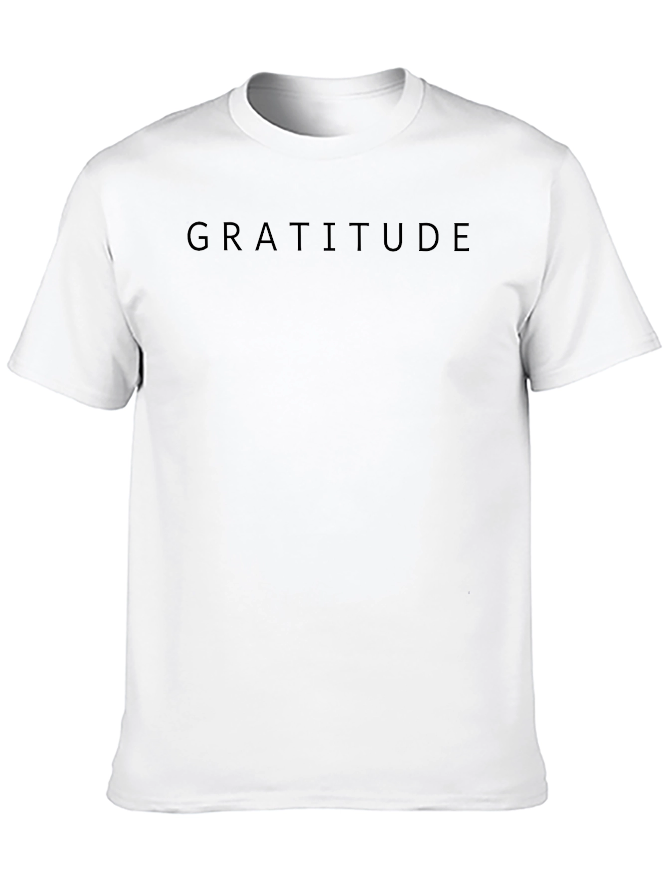 Gratitude Tee - Minimalist Black Cotton T-Shirt