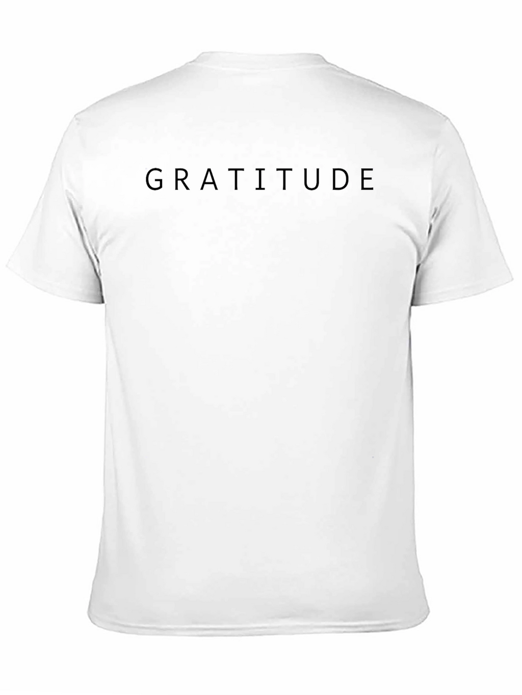 Gratitude Tee - Minimalist Black Cotton T-Shirt