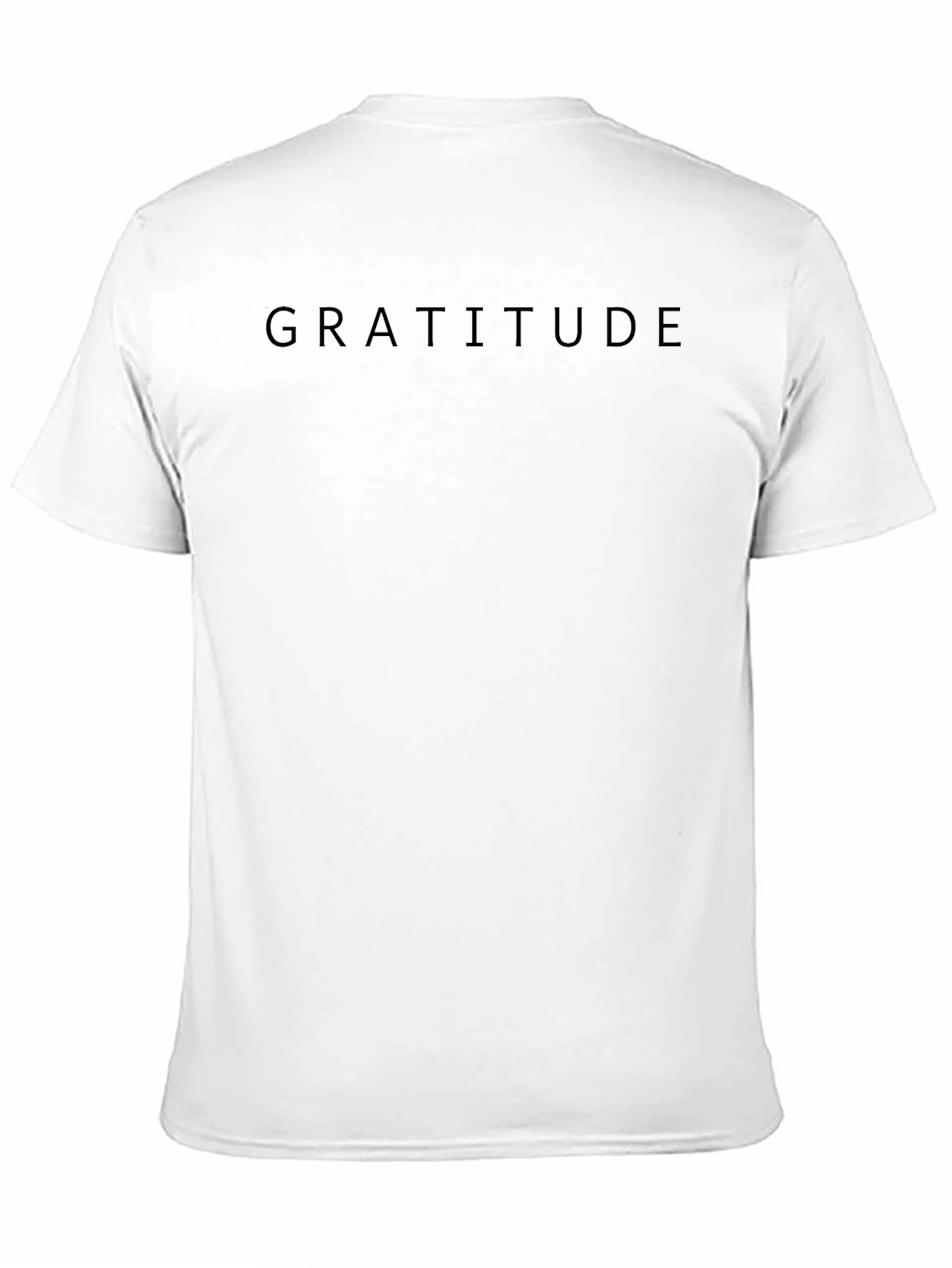 Gratitude Tee - Minimalist Black Cotton T-Shirt