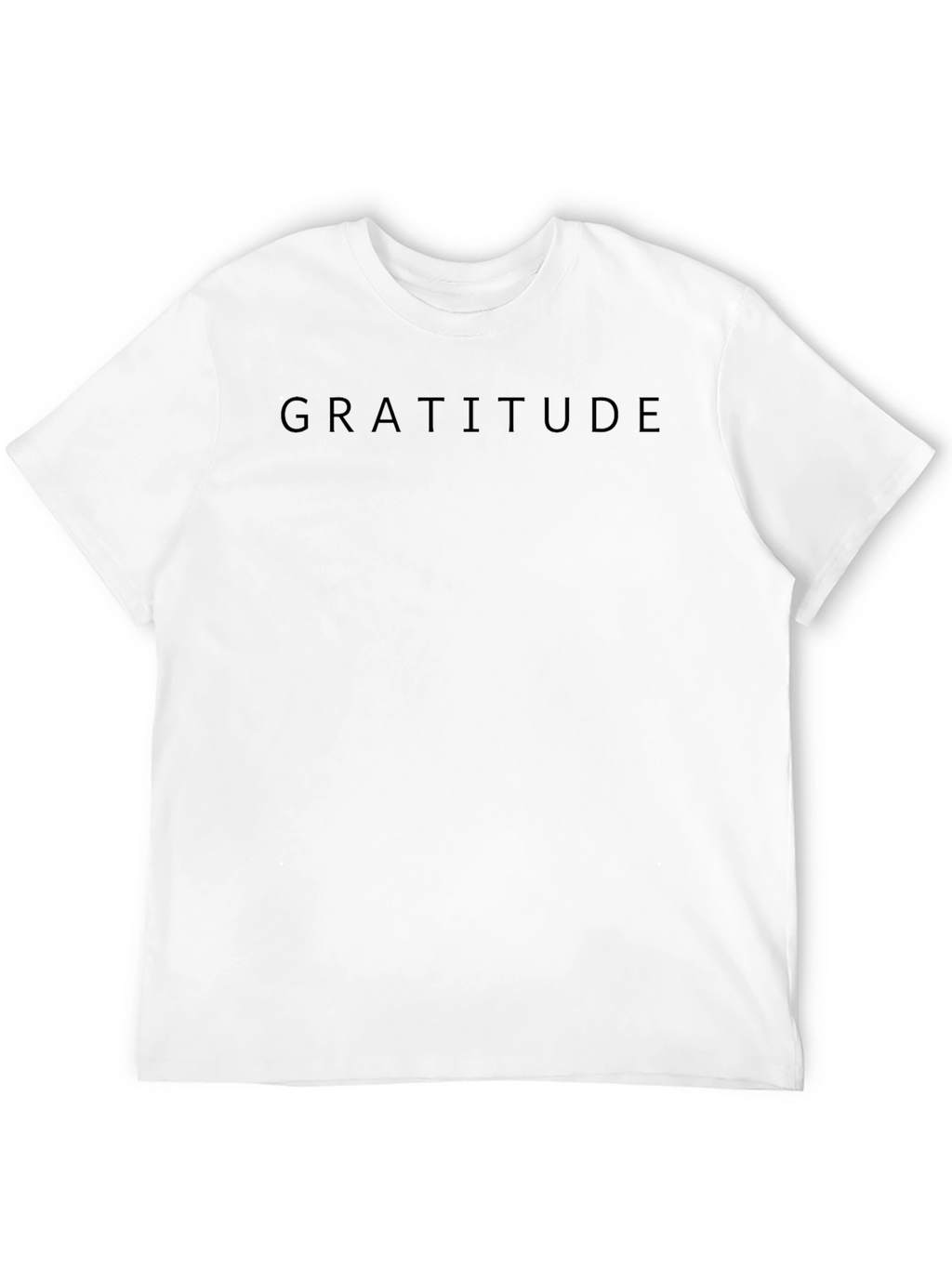 Gratitude Tee - Minimalist Black Cotton T-Shirt