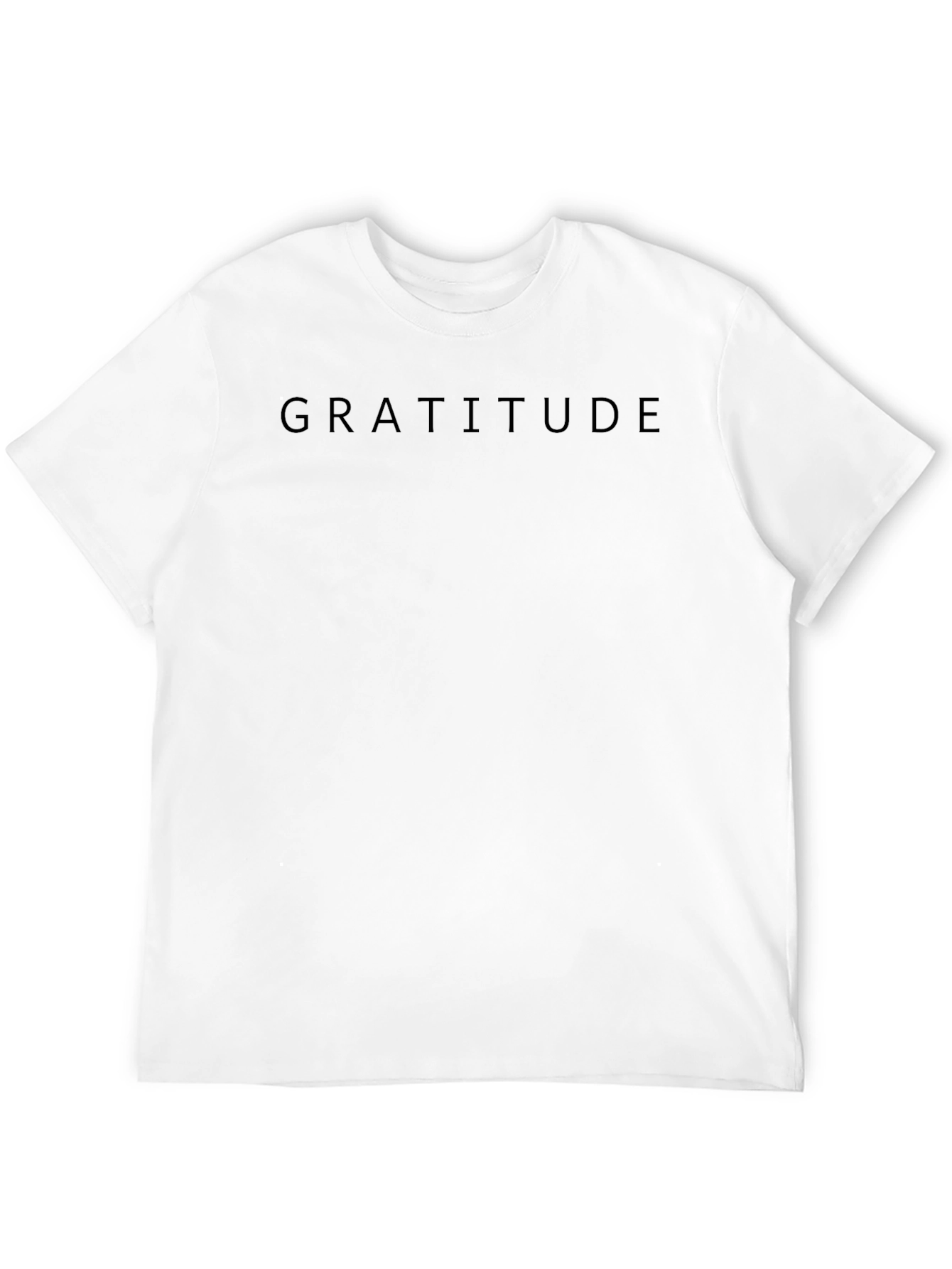 Gratitude Tee - Minimalist Black Cotton T-Shirt