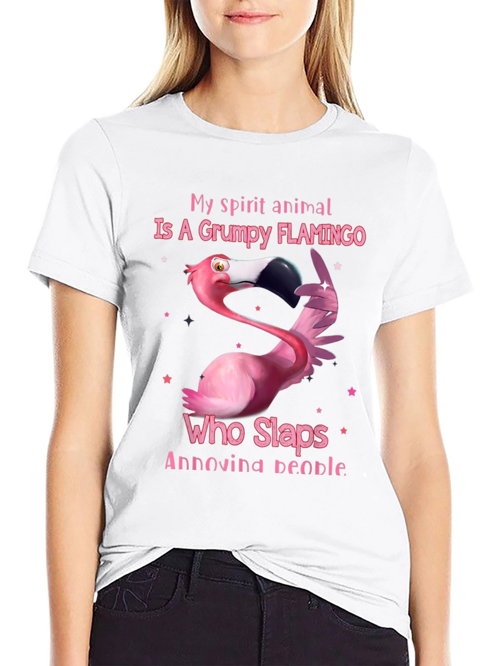 Grumpy Flamingo T-Shirt: Slap Annoying People!