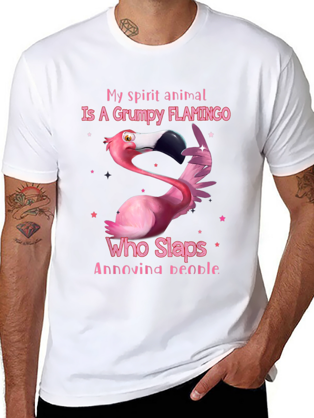 Grumpy Flamingo T-Shirt: Slap Annoying People!
