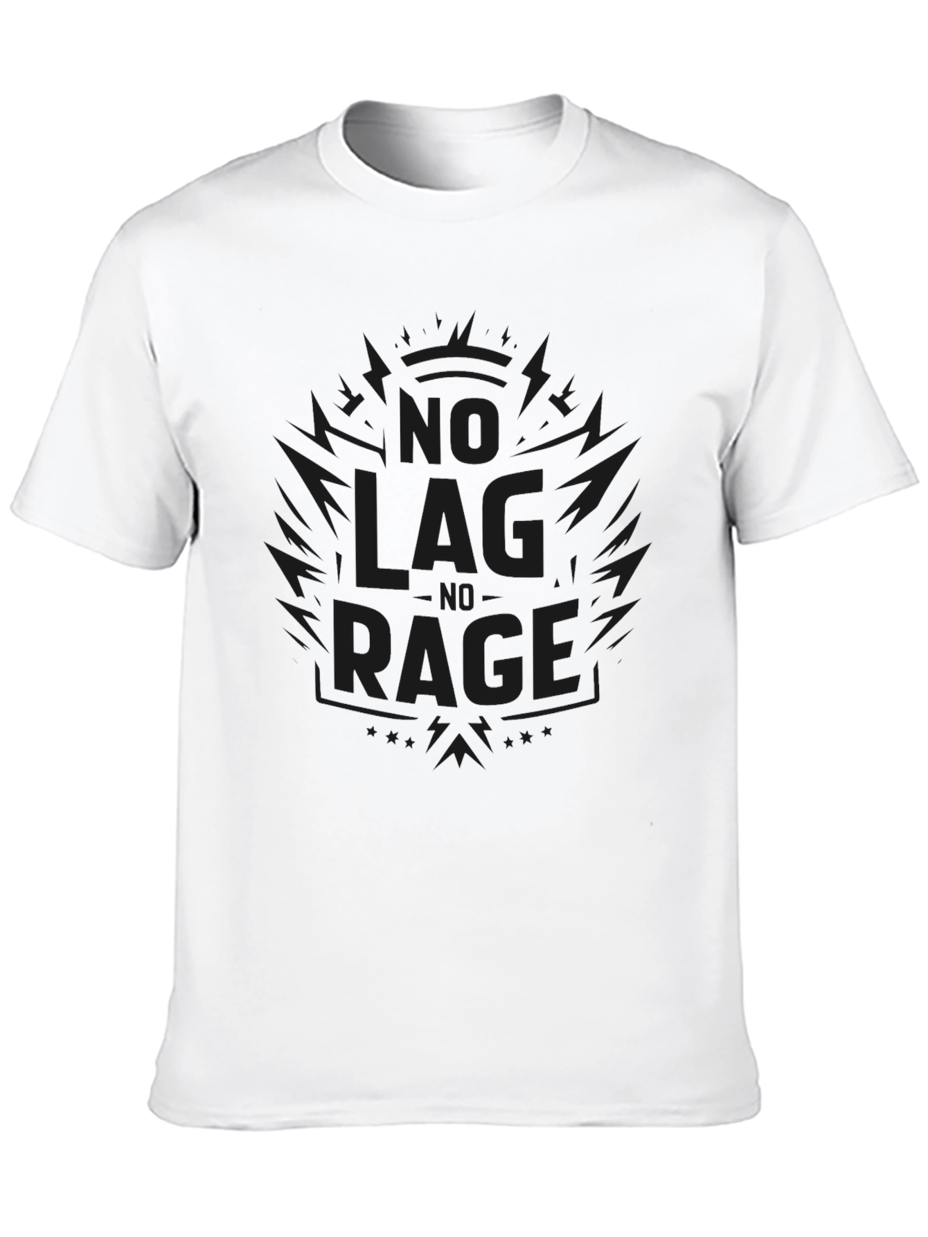 No Lag No Rage Black T-Shirt