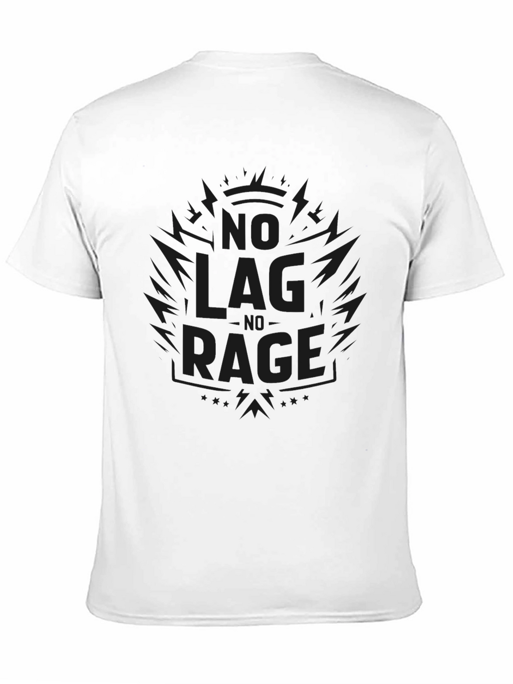 No Lag No Rage Black T-Shirt