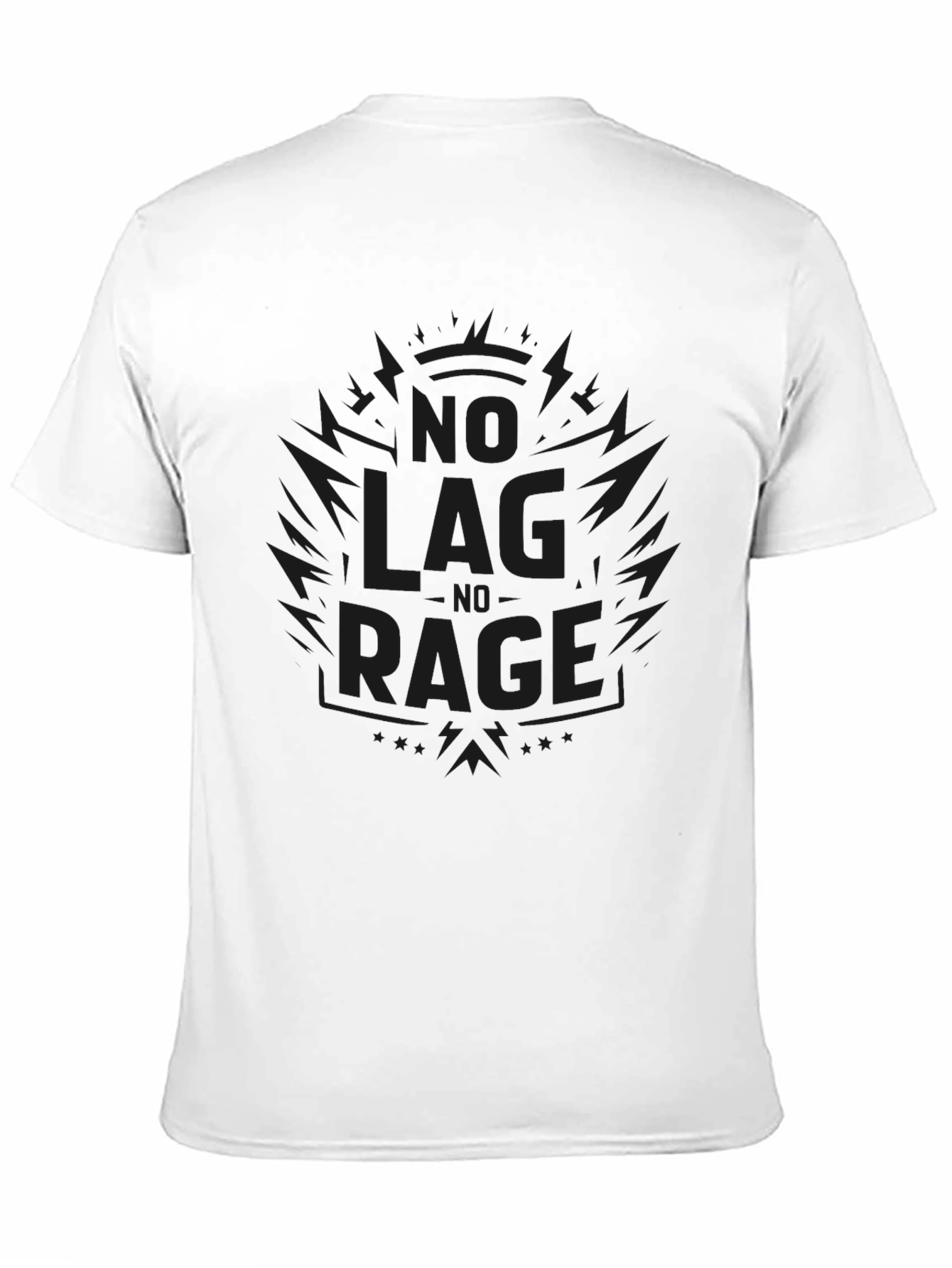 No Lag No Rage Black T-Shirt