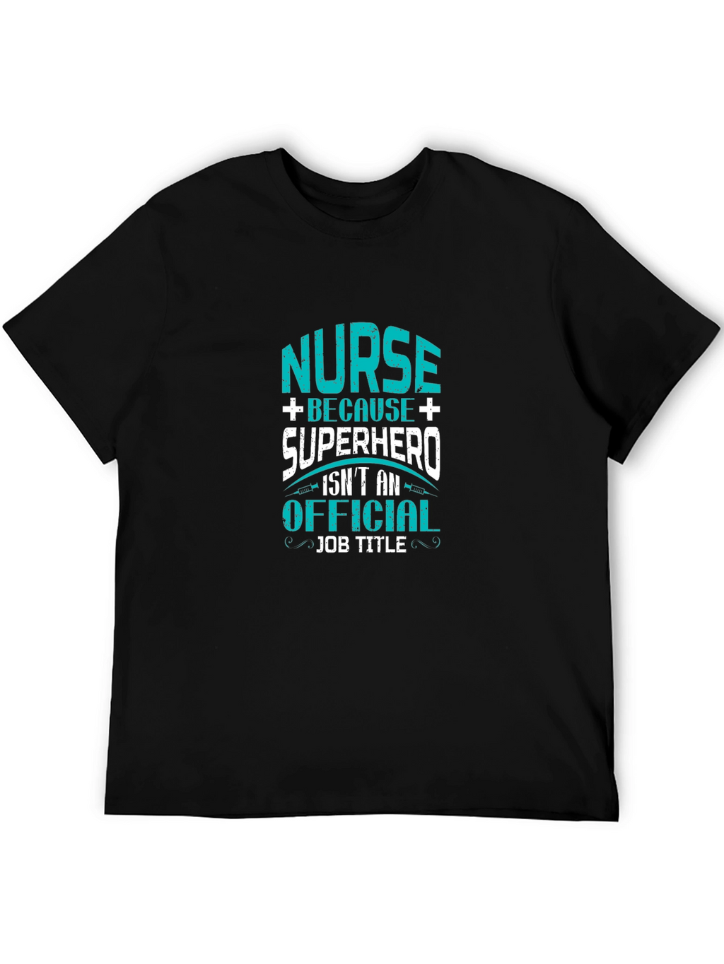 Nurse Superhero Graphic T-Shirt - Black Cotton Tee