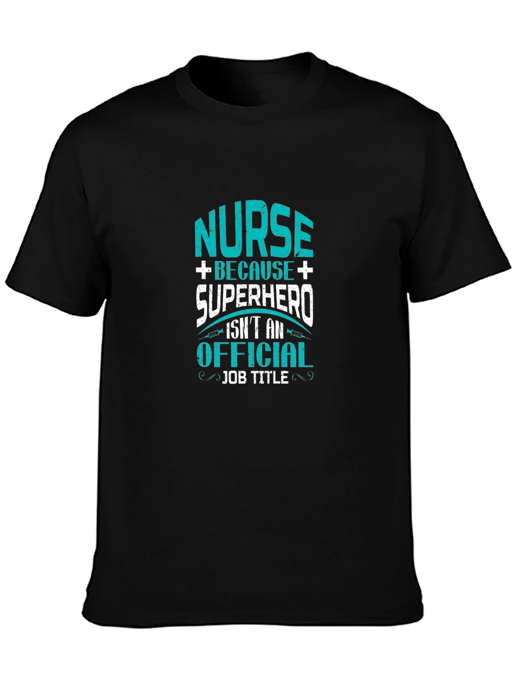 Nurse Superhero Graphic T-Shirt - Black Cotton Tee