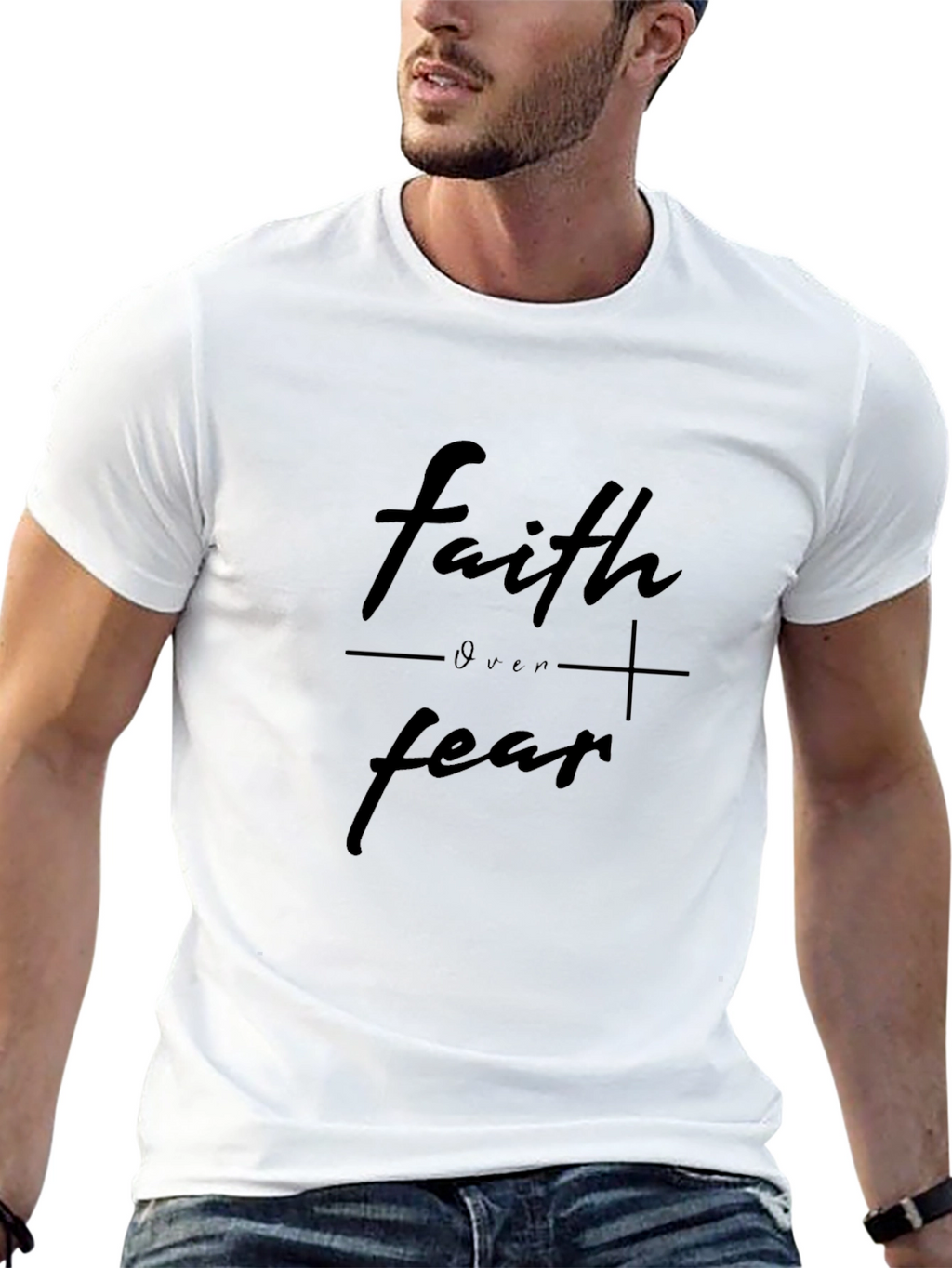 Faith Over Fear Black T-Shirt