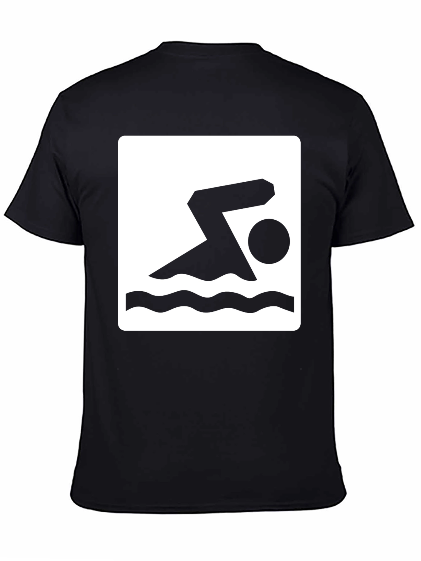 Swimmer Graphic Black T-Shirt