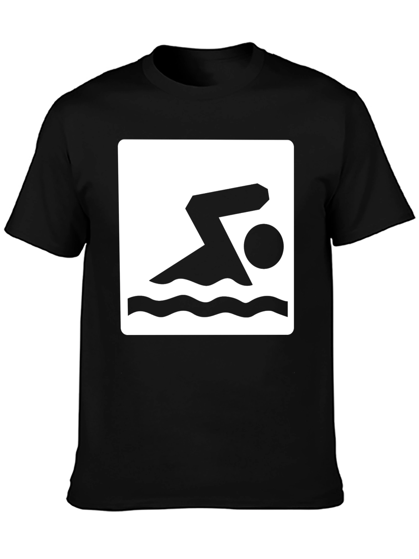 Swimmer Graphic Black T-Shirt