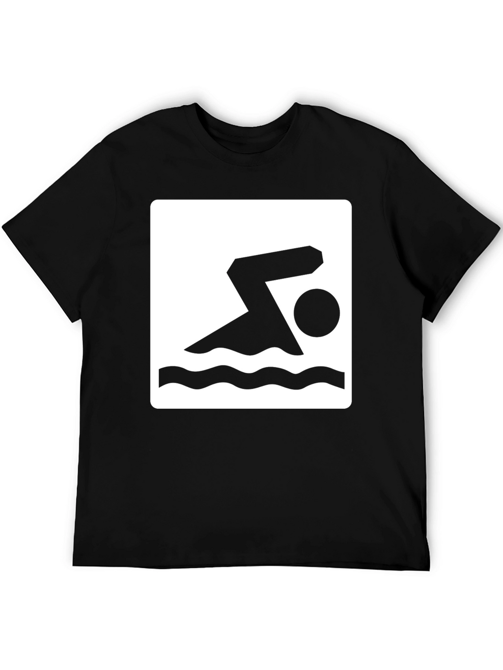 Swimmer Graphic Black T-Shirt