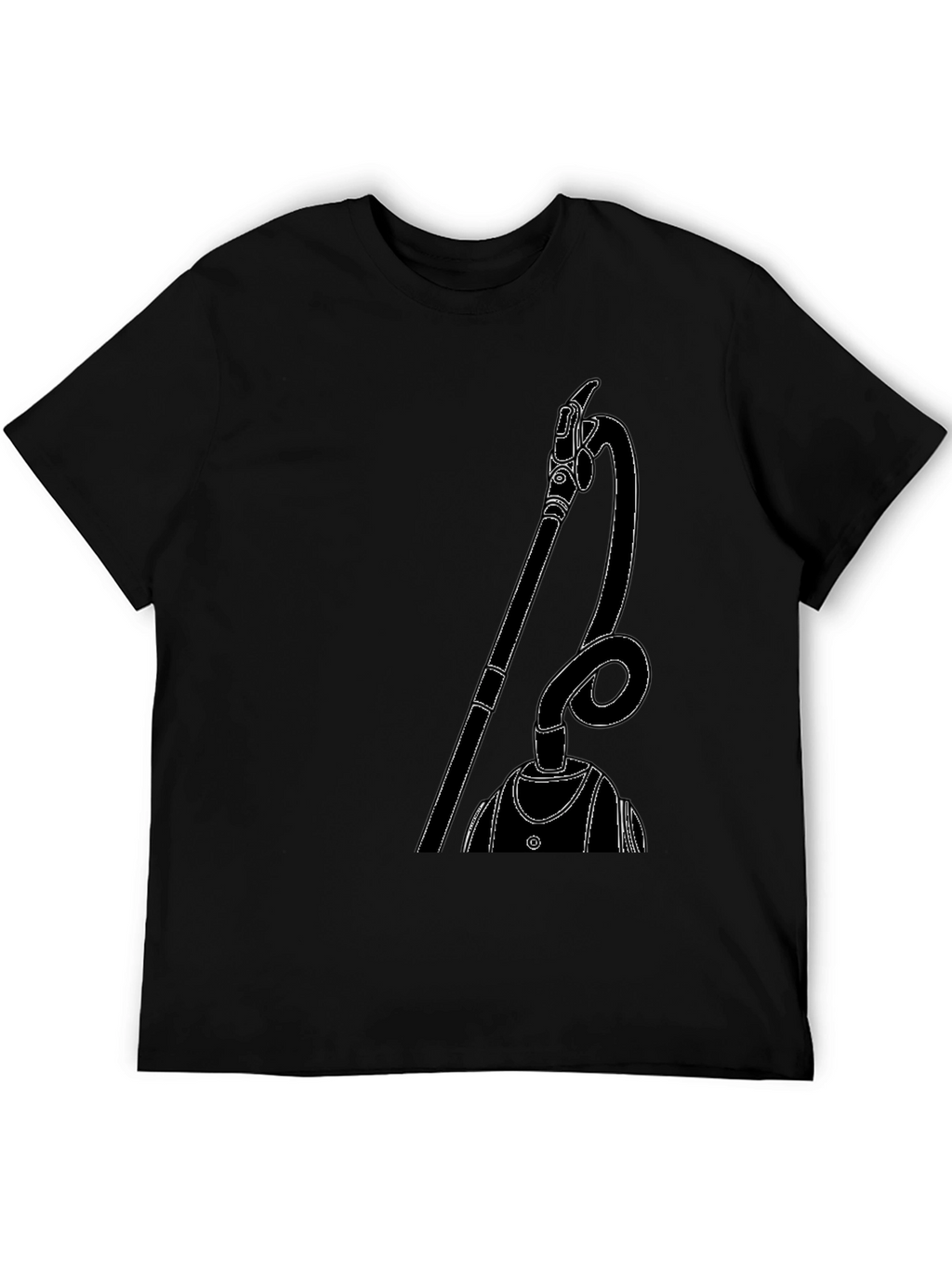 Modern Vacuum Cleaner Graphic Tee - Black