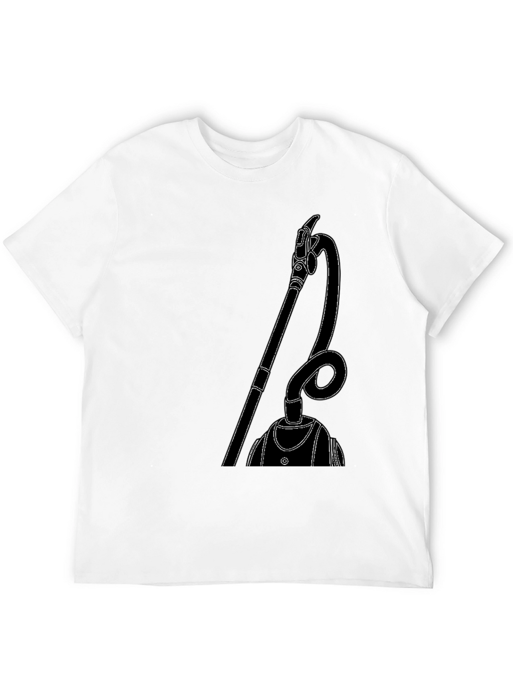 Modern Vacuum Cleaner Graphic Tee - Black