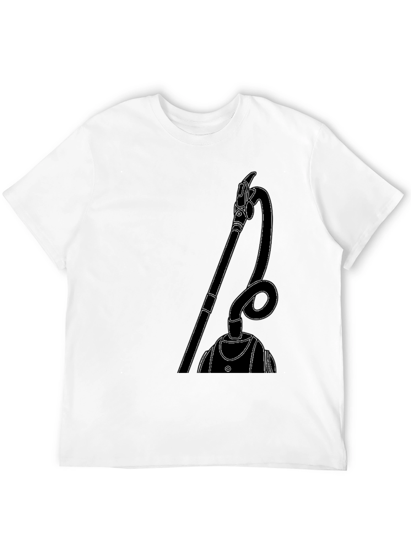 Modern Vacuum Cleaner Graphic Tee - Black
