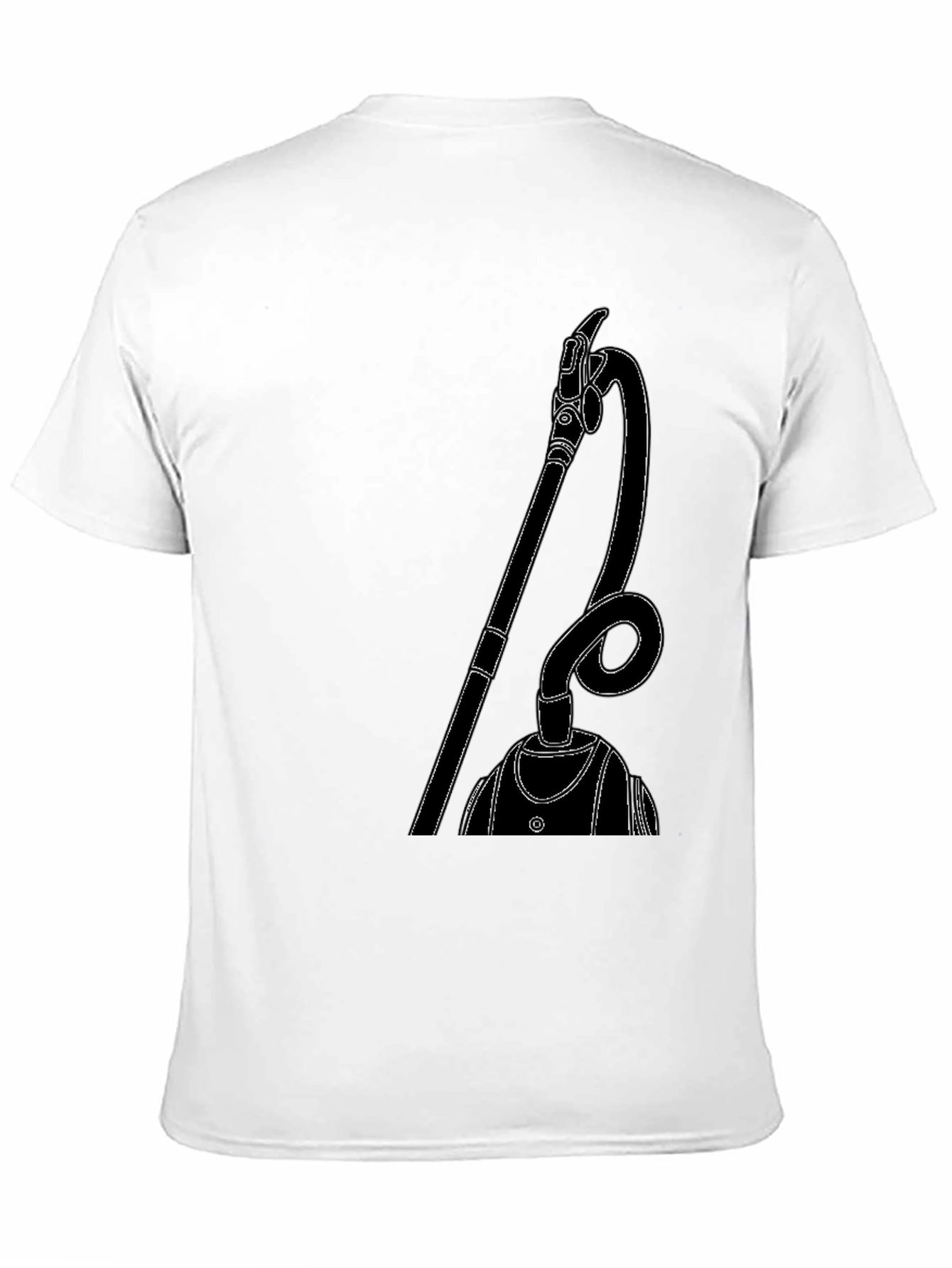 Modern Vacuum Cleaner Graphic Tee - Black