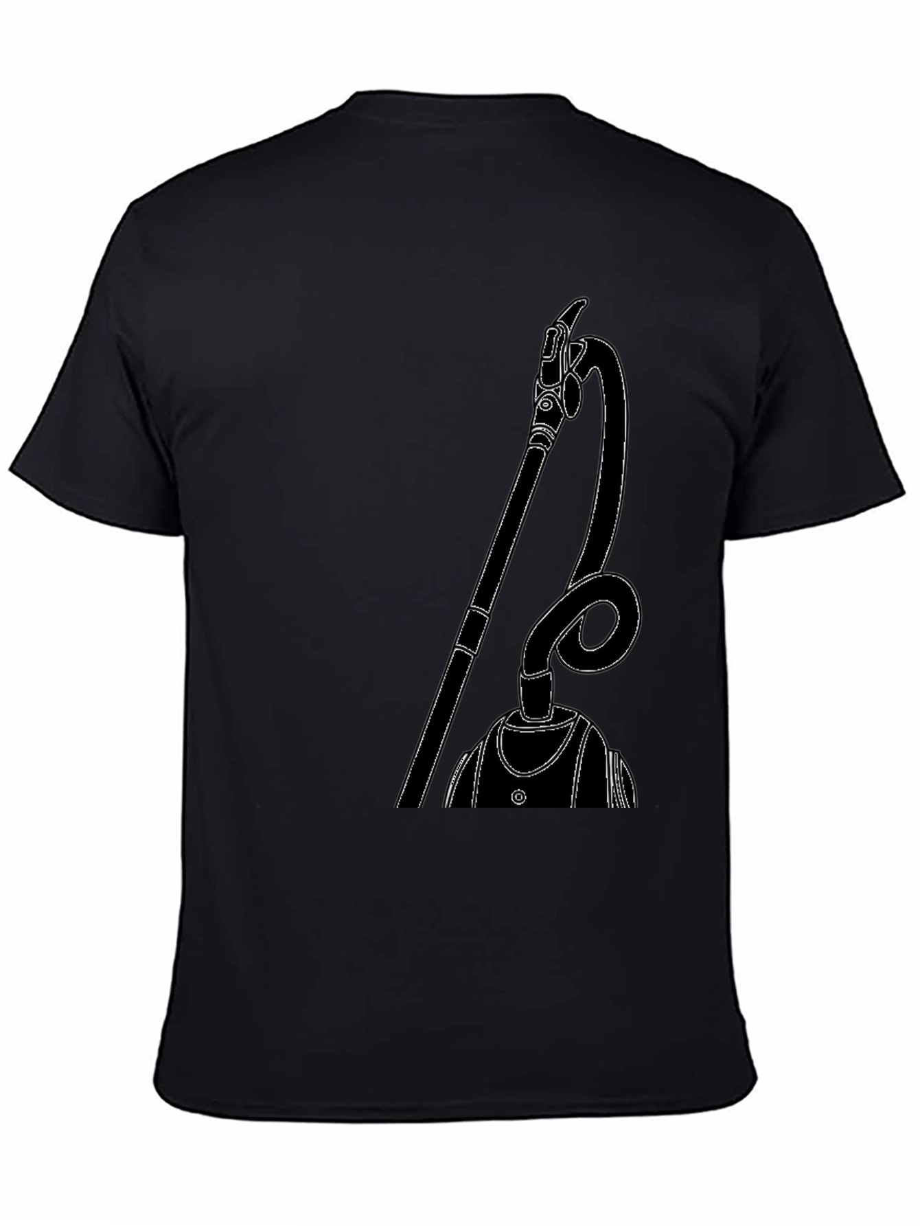 Modern Vacuum Cleaner Graphic Tee - Black