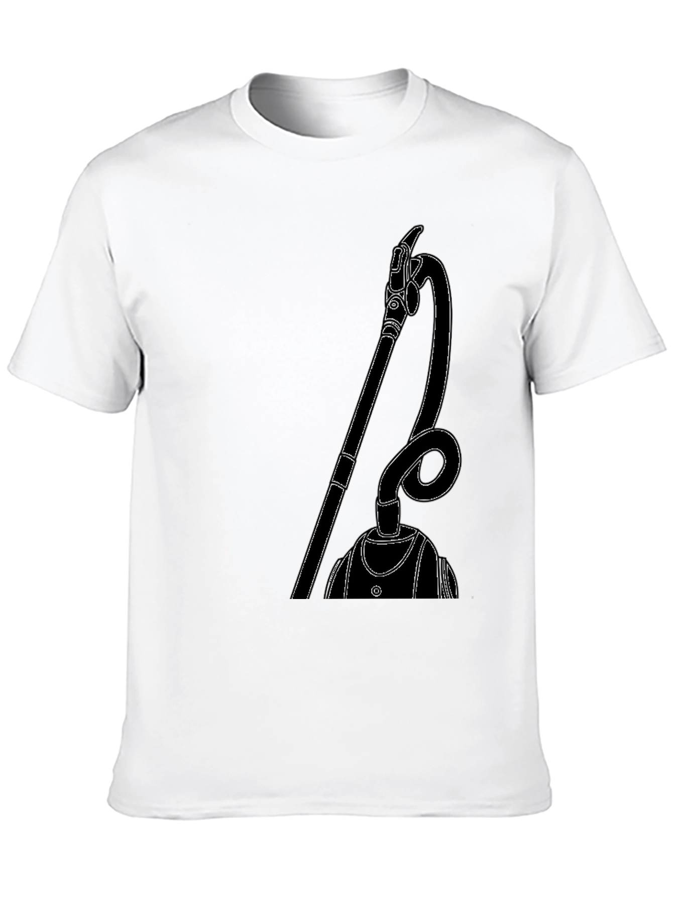 Modern Vacuum Cleaner Graphic Tee - Black